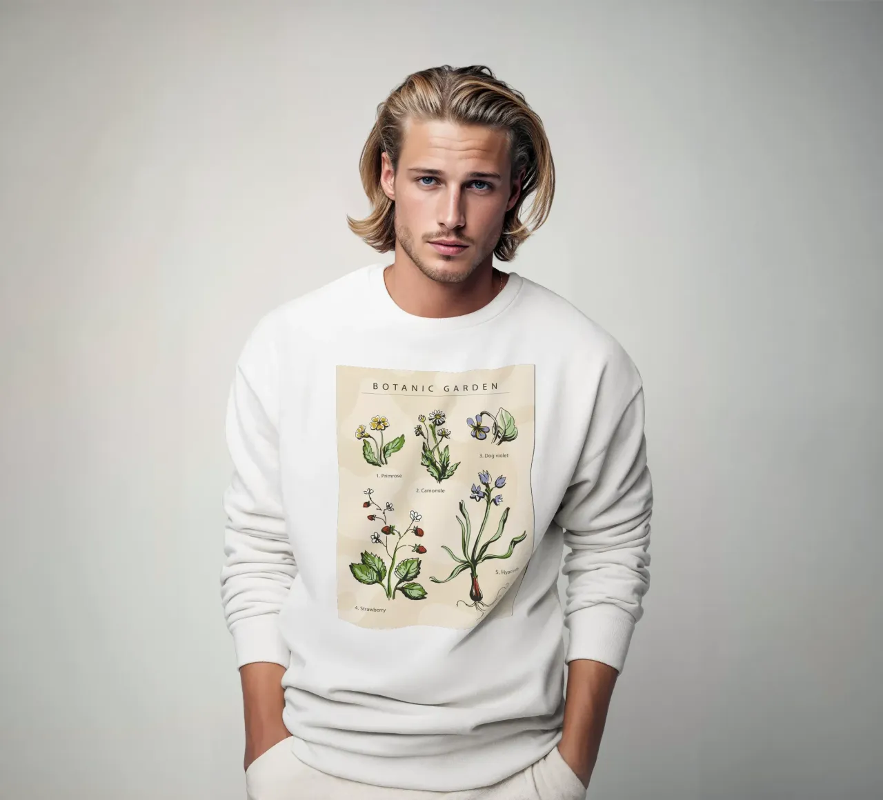 Botanische poster van planten sweatshirt van 🎁 NOBELART
