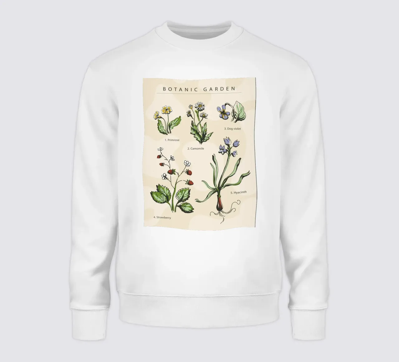 Botanische poster van planten sweatshirt van 🎁 NOBELART