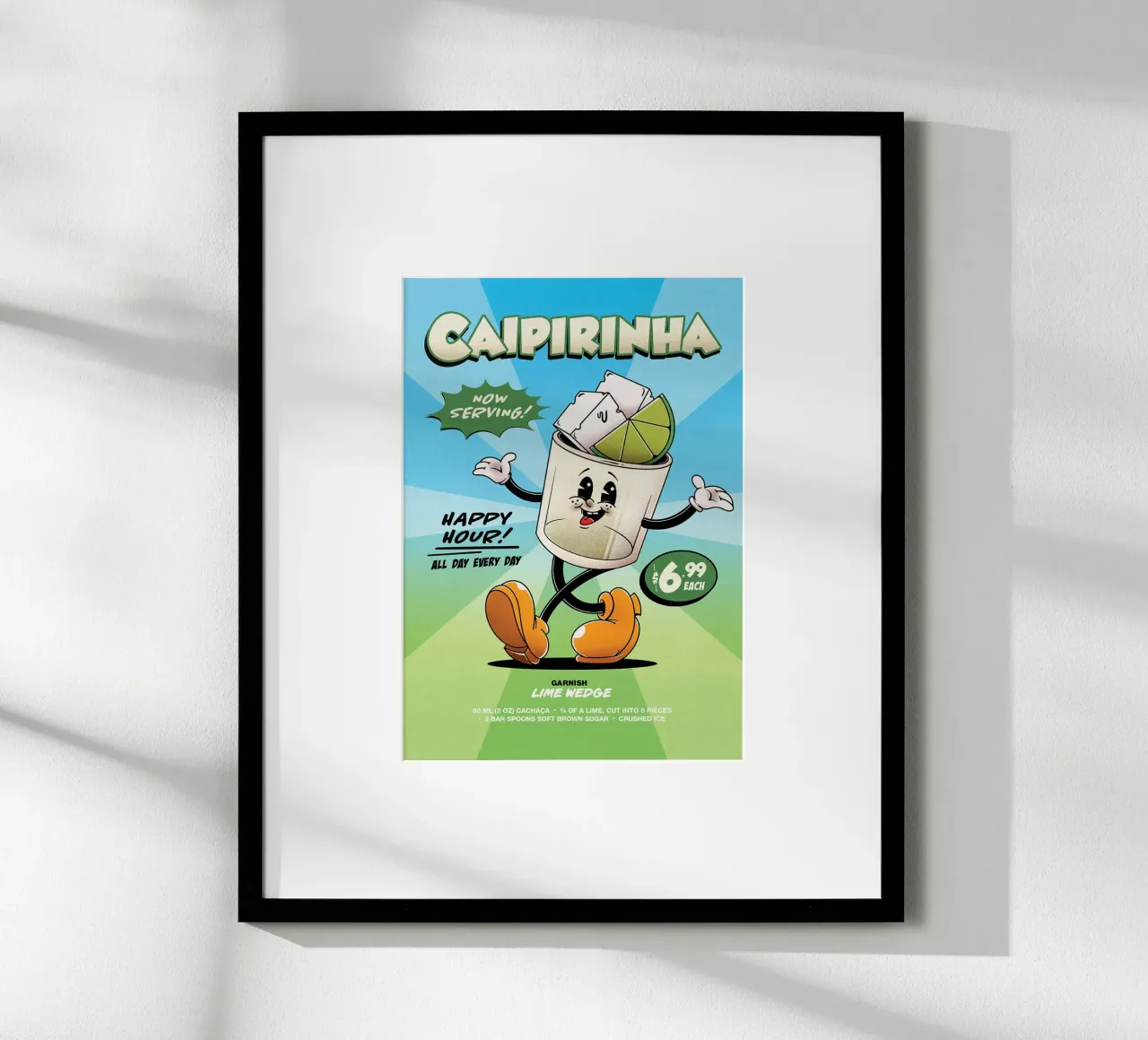 Cocktail Caipirinha Groovy carta hahnemühle da Michael Glock