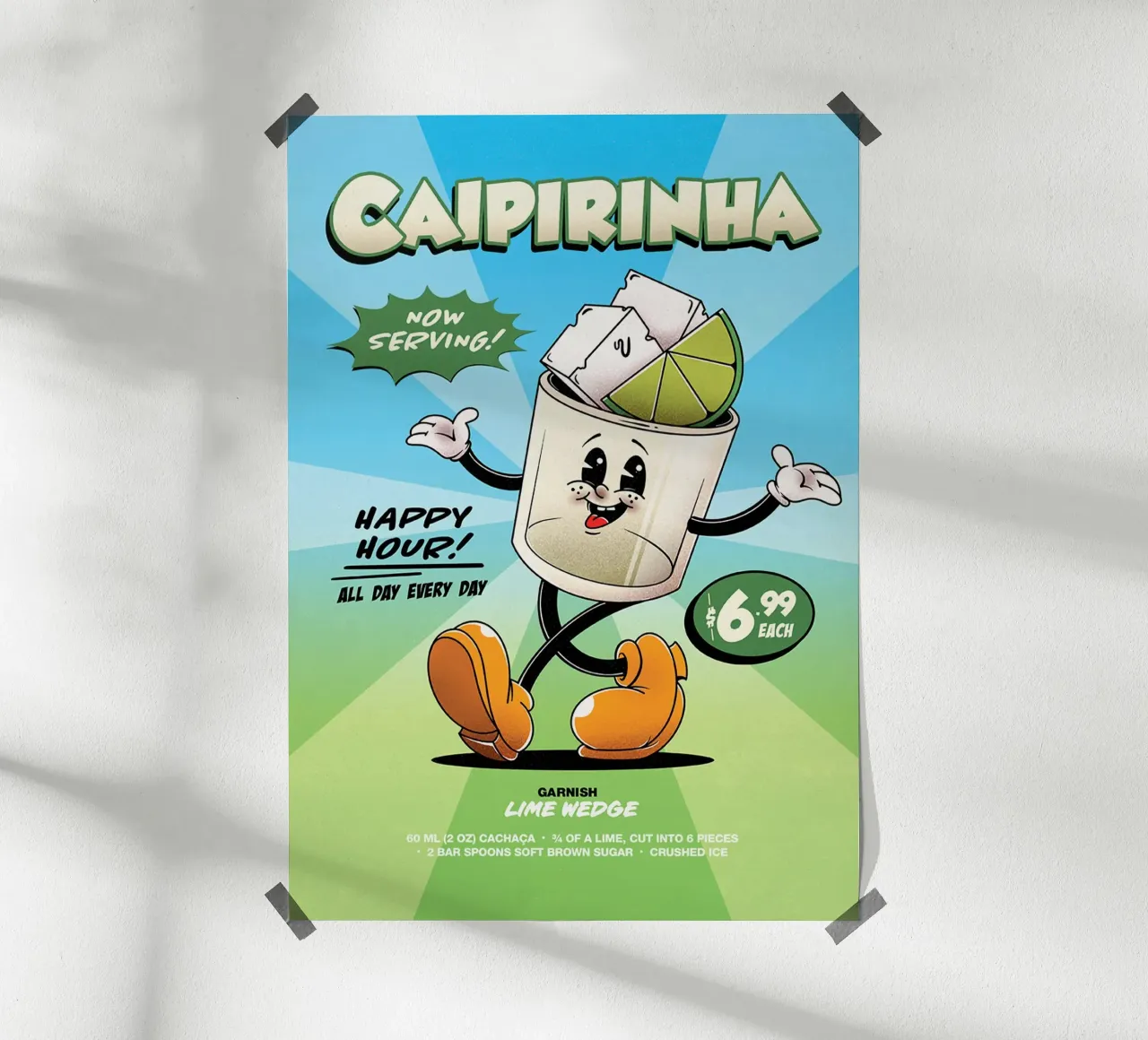 Cocktail Caipirinha Groovy carta hahnemühle da Michael Glock