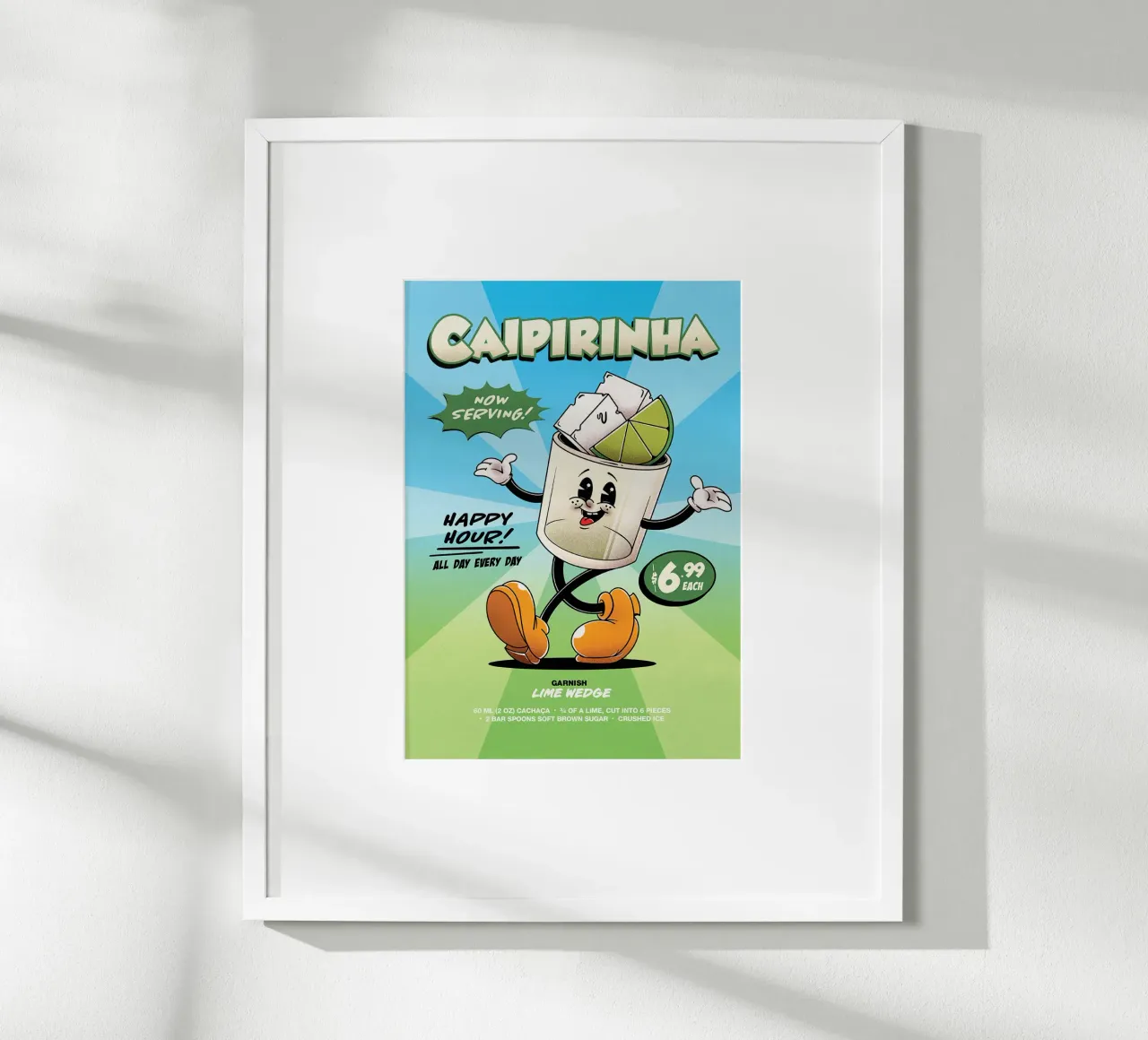 Cocktail Caipirinha Groovy carta hahnemühle da Michael Glock