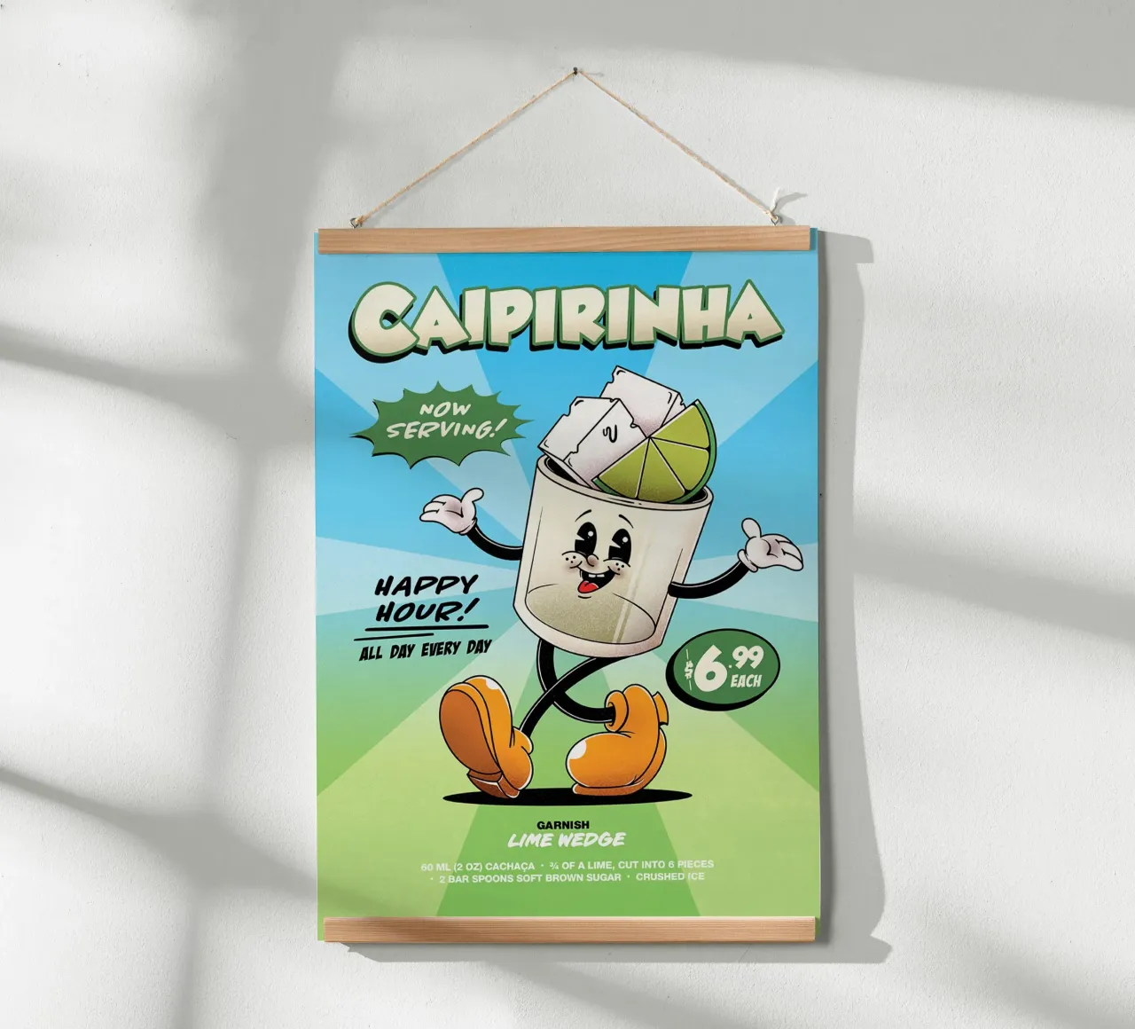 Cocktail Caipirinha Groovy carta hahnemühle da Michael Glock