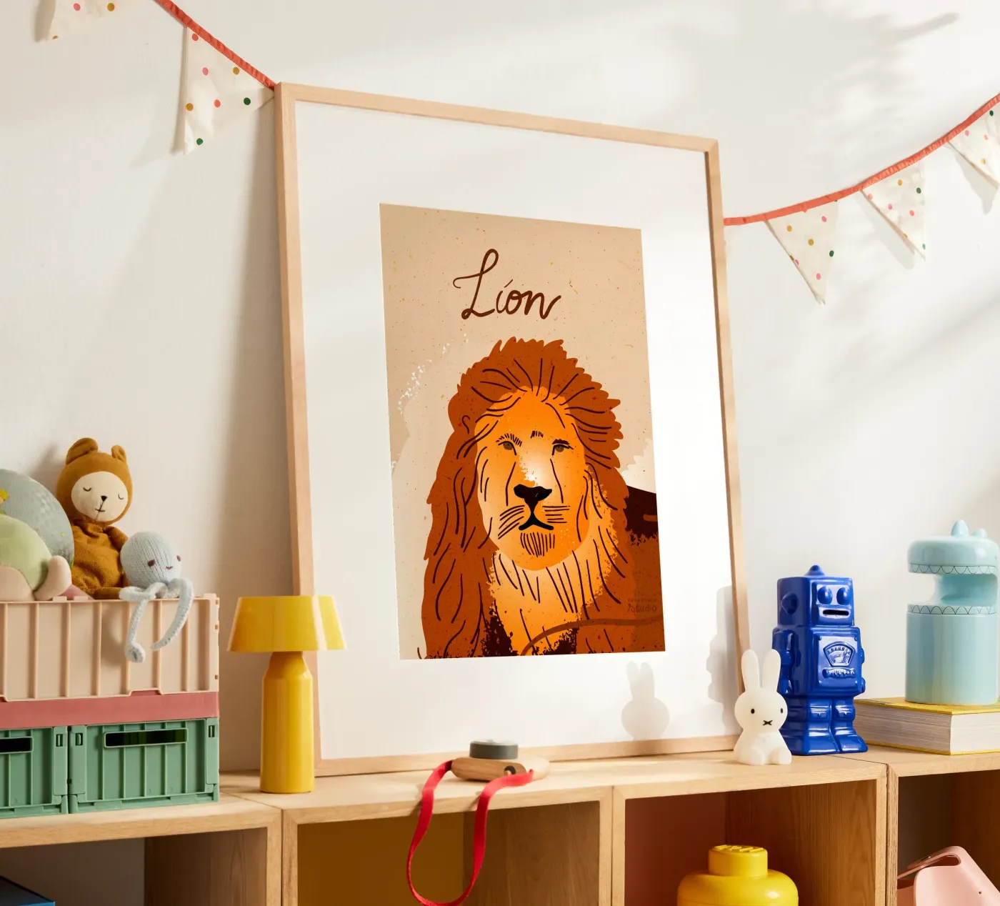 Wise Lion poster by Keva Epale Studio