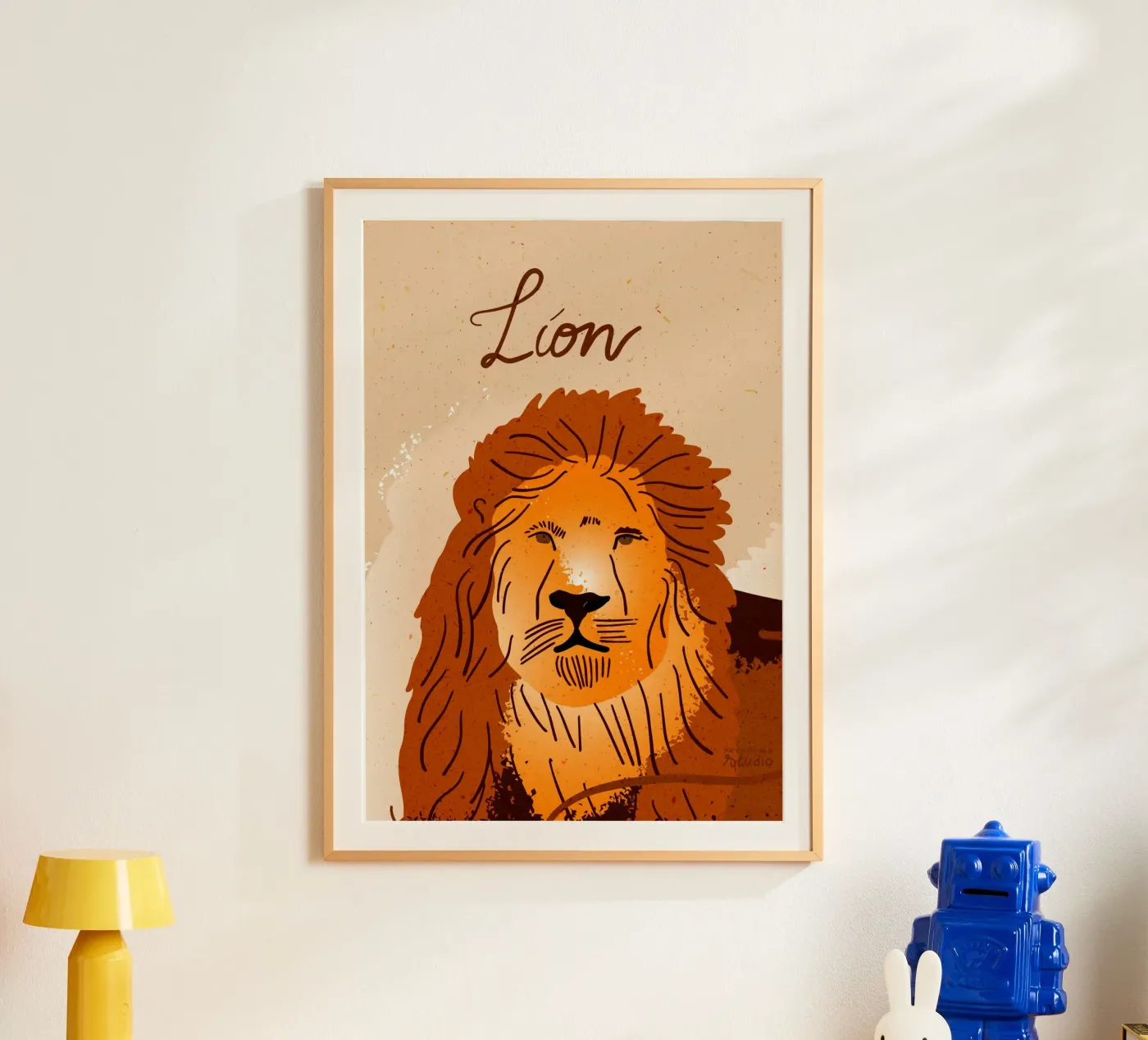 Wise Lion poster by Keva Epale Studio