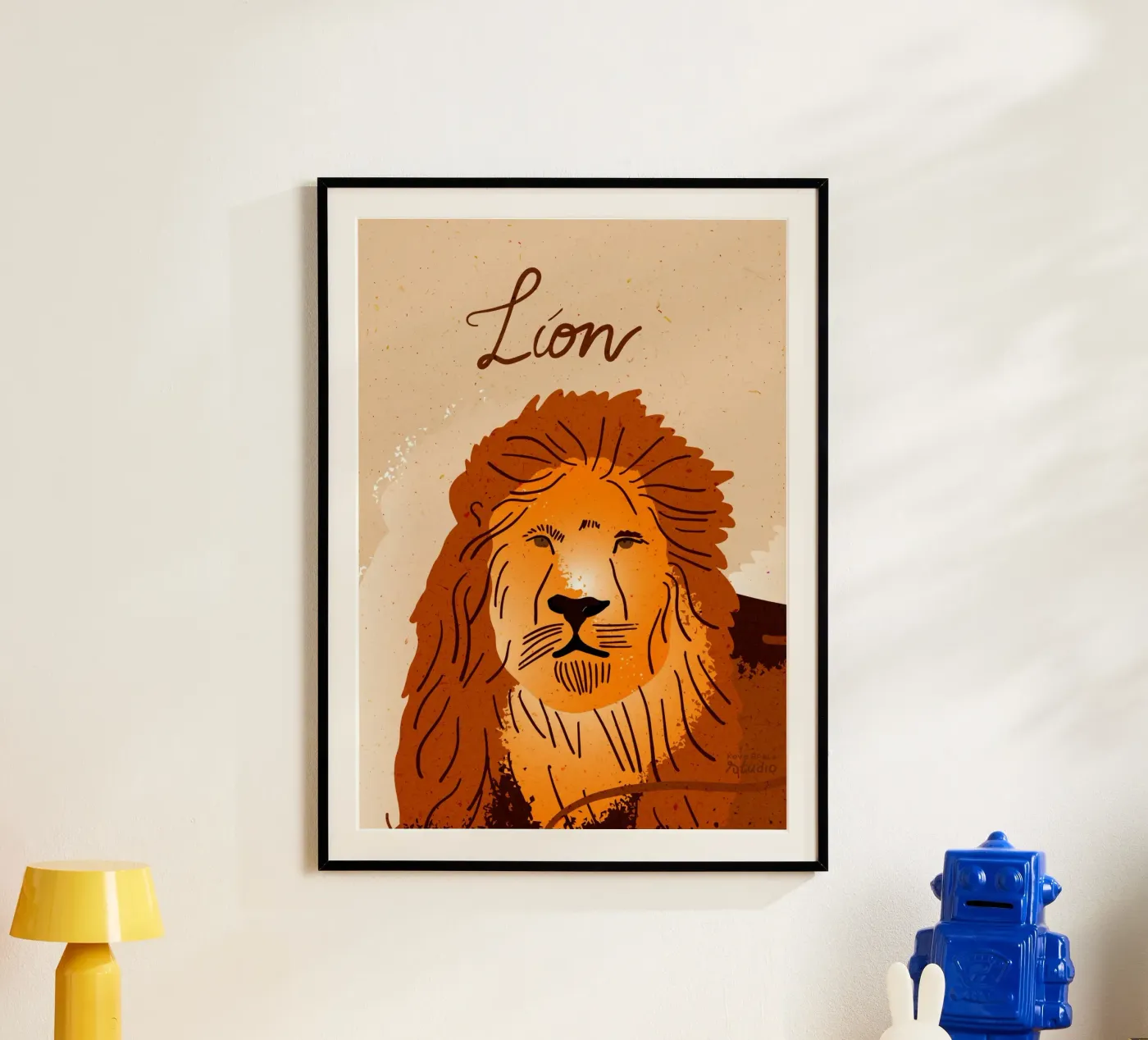 Wise Lion poster by Keva Epale Studio