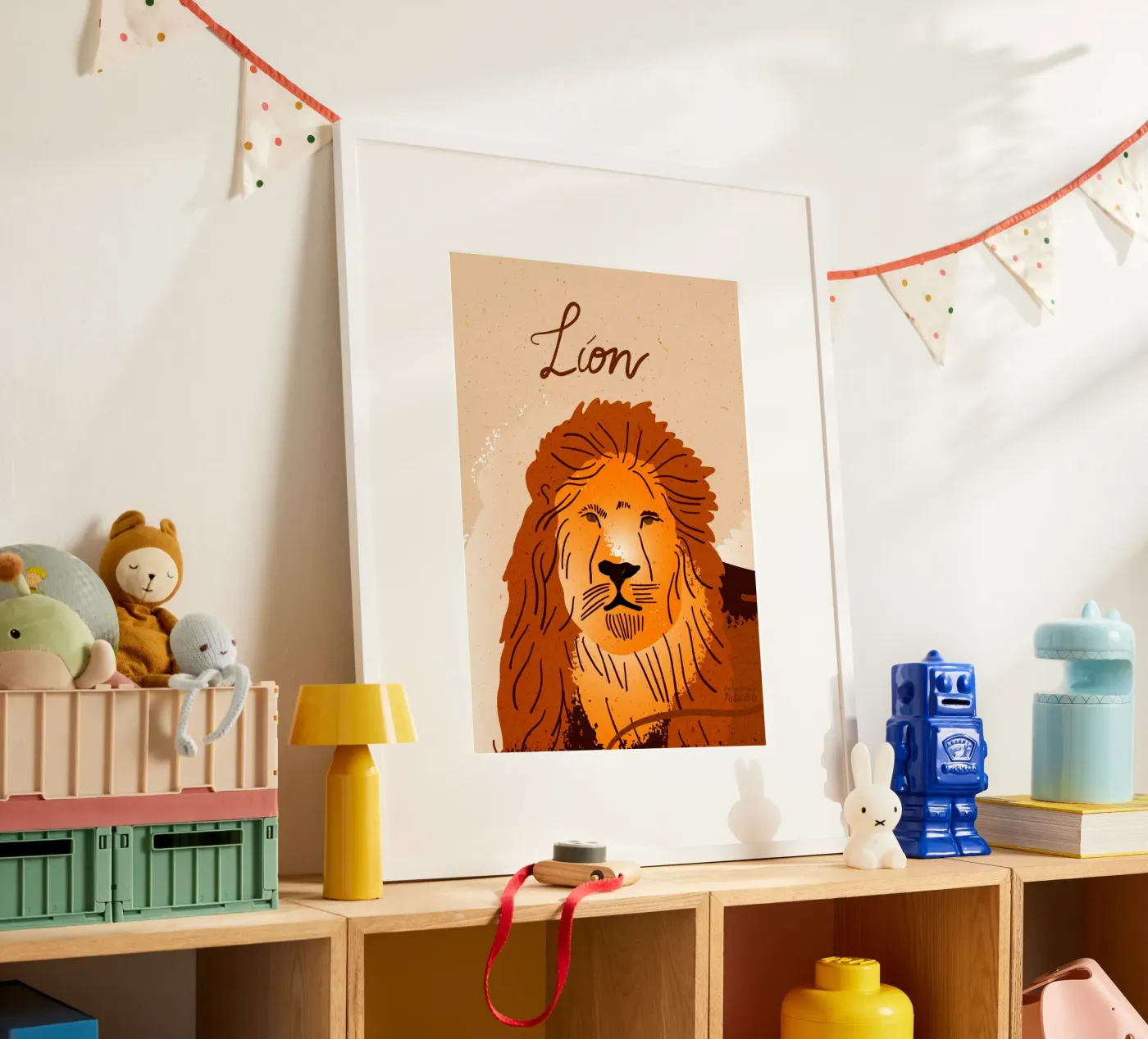 Wise Lion poster by Keva Epale Studio