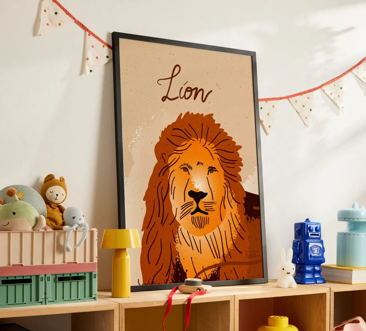 Wise Lion poster by Keva Epale Studio