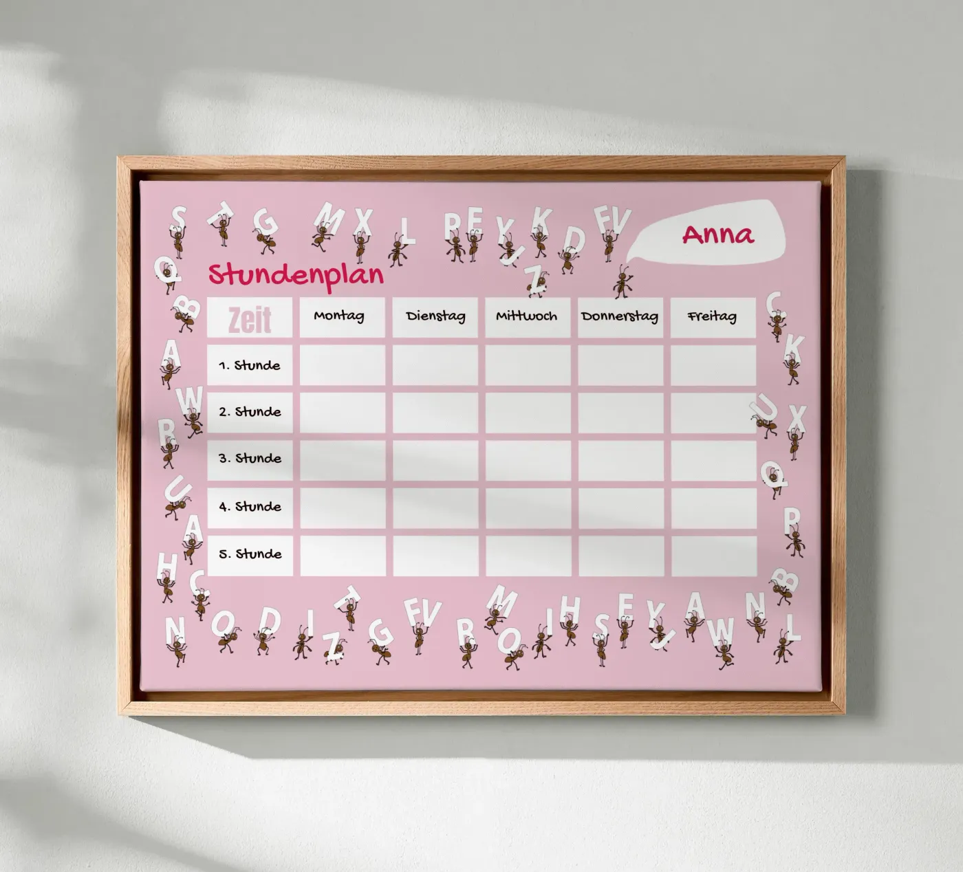 ABC – Timetable canvas by Face & Content