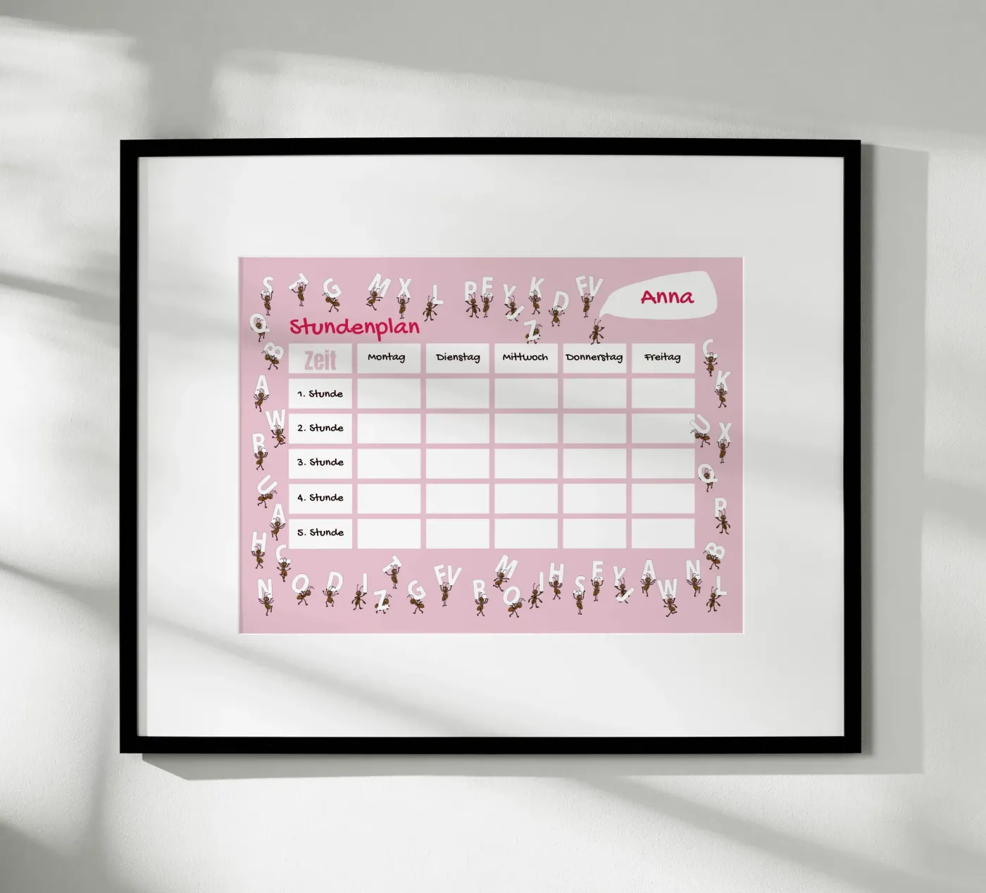 ABC - Stundenplan Poster von Face & Content