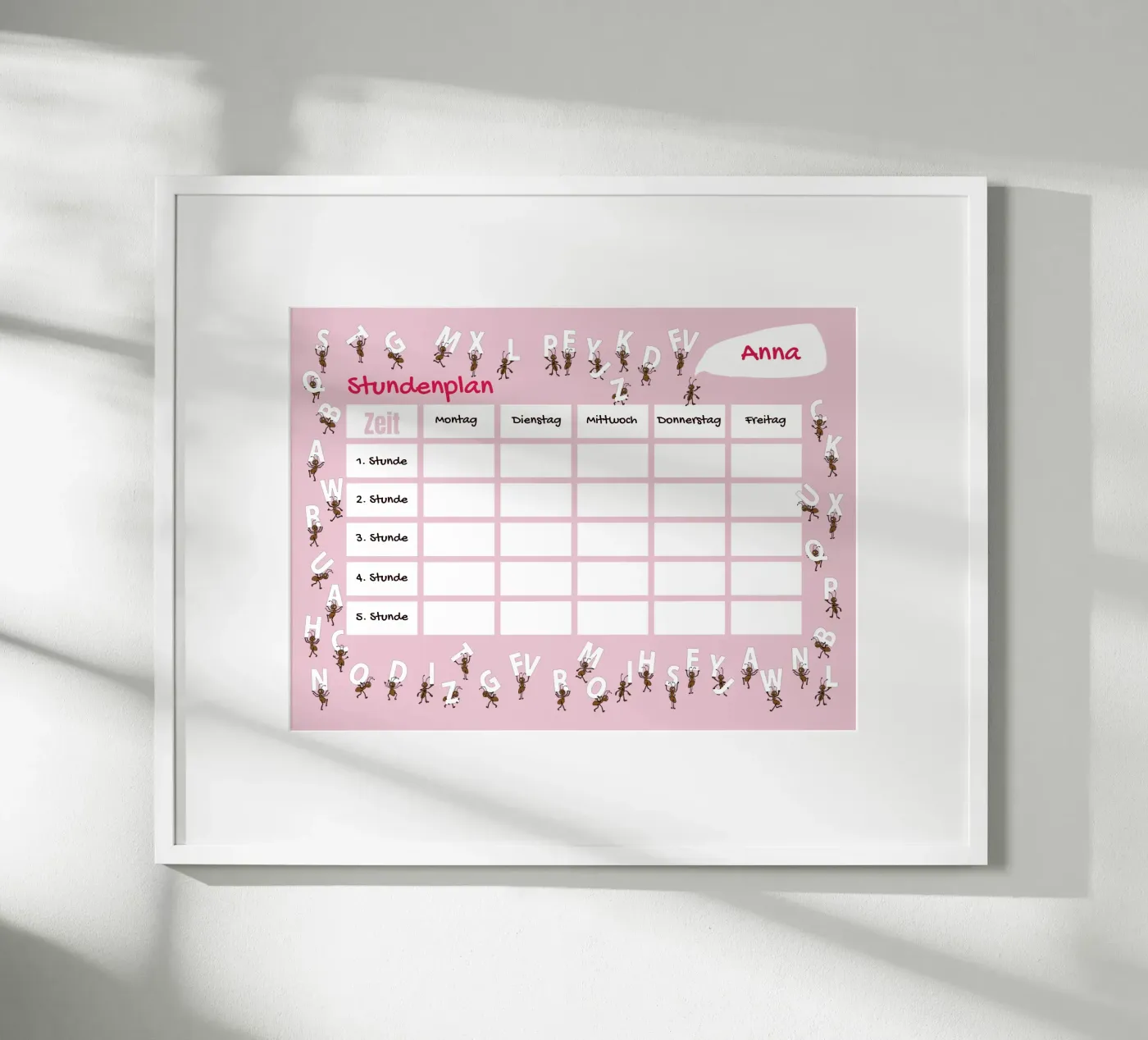 ABC - Stundenplan Poster von Face & Content