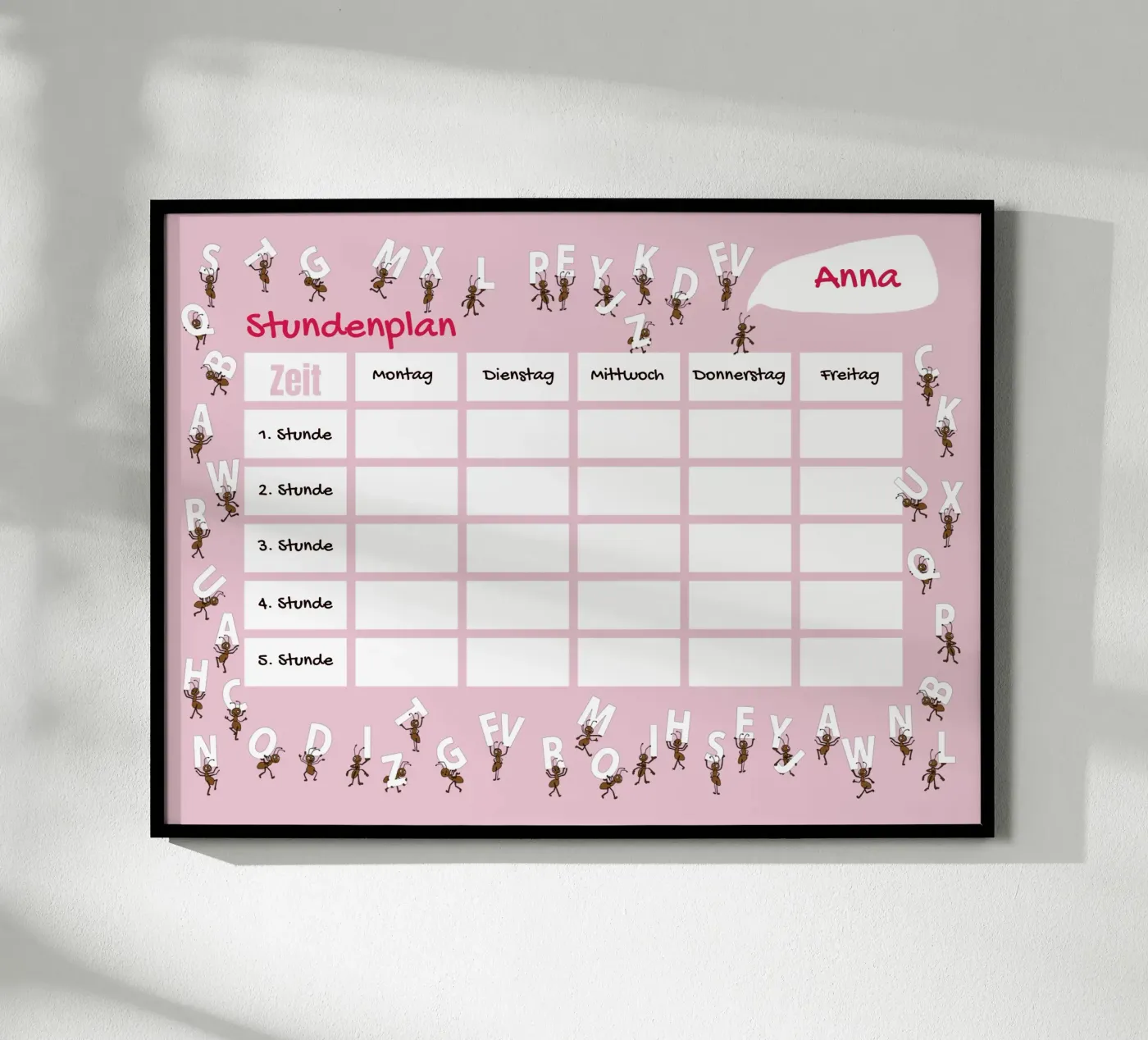 ABC - Stundenplan Poster von Face & Content
