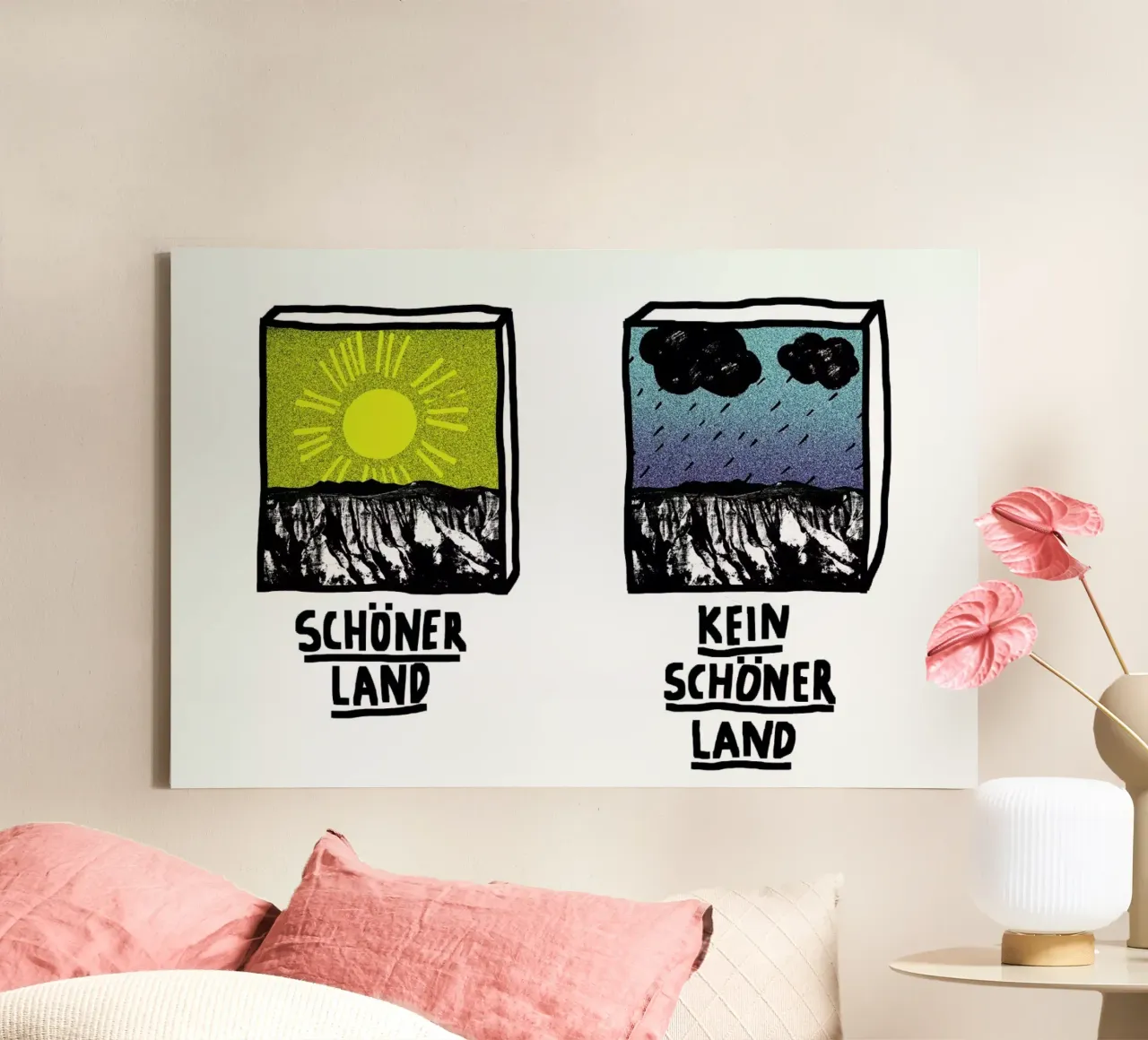 Schöner Land tela con Cornice a cassetta da Herzette