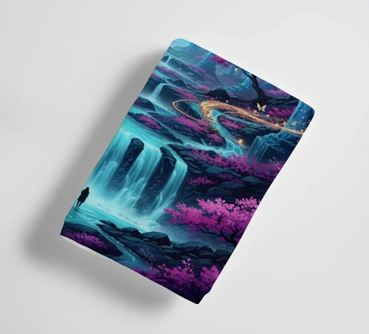 Cascade enchantée au clair de lune serviette de bain de LM2KONE