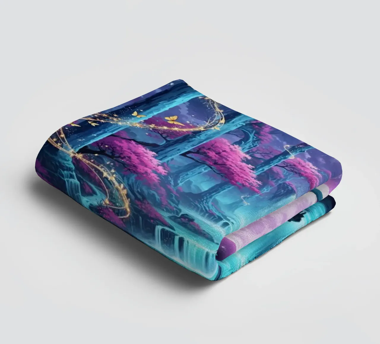 Cascade enchantée au clair de lune serviette de bain de LM2KONE