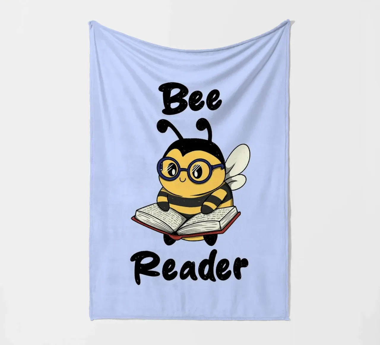 Bee Reader fleece blanket by Loobs