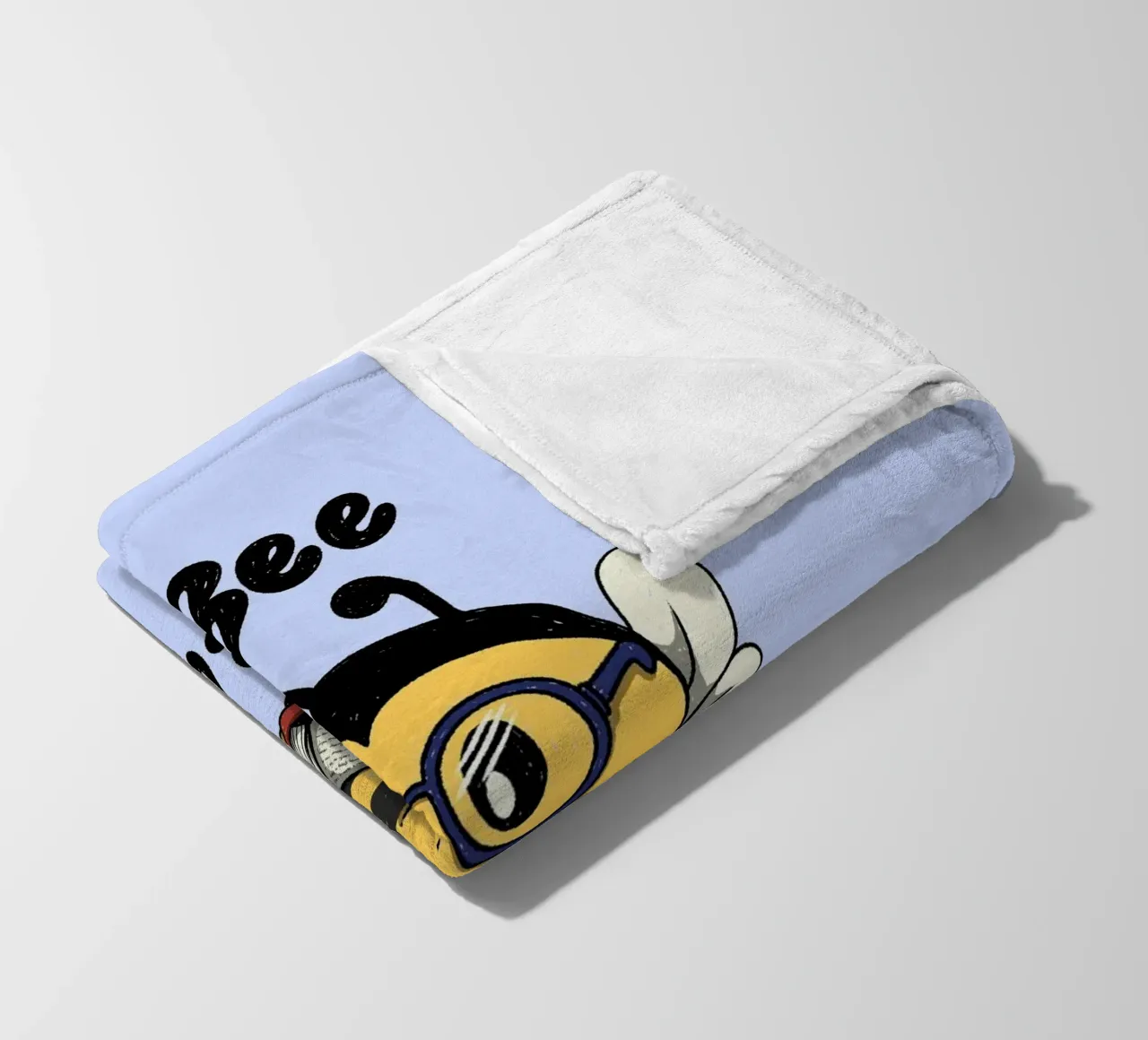 Bee Reader fleece blanket by Loobs
