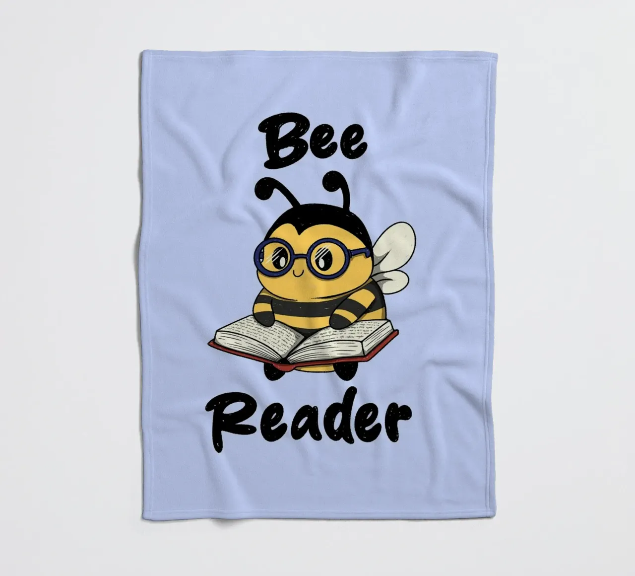 Bee Reader fleece blanket by Loobs