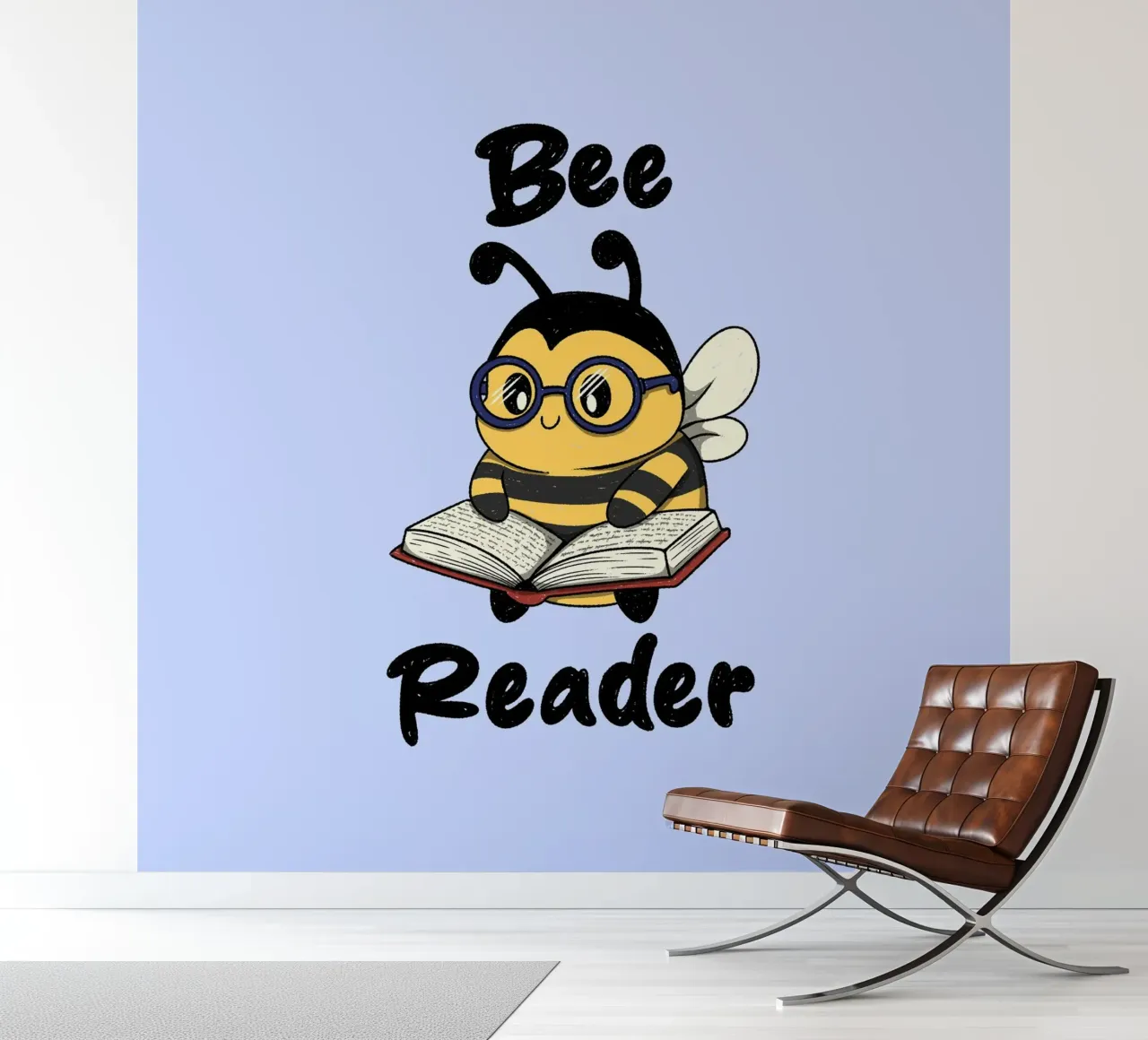 Bee Reader fotobehang van Loobs