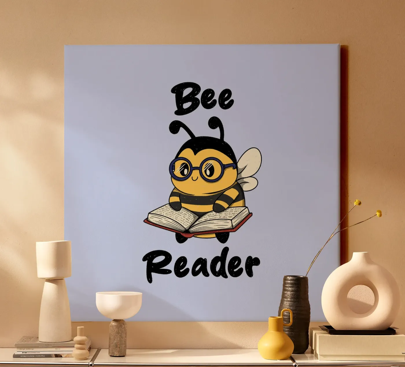 Bee Reader Leinwand von Loobs