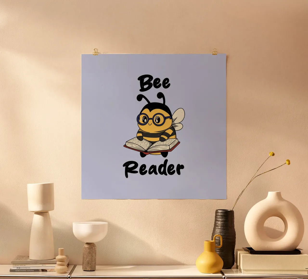 Bee Reader poster by Loobs