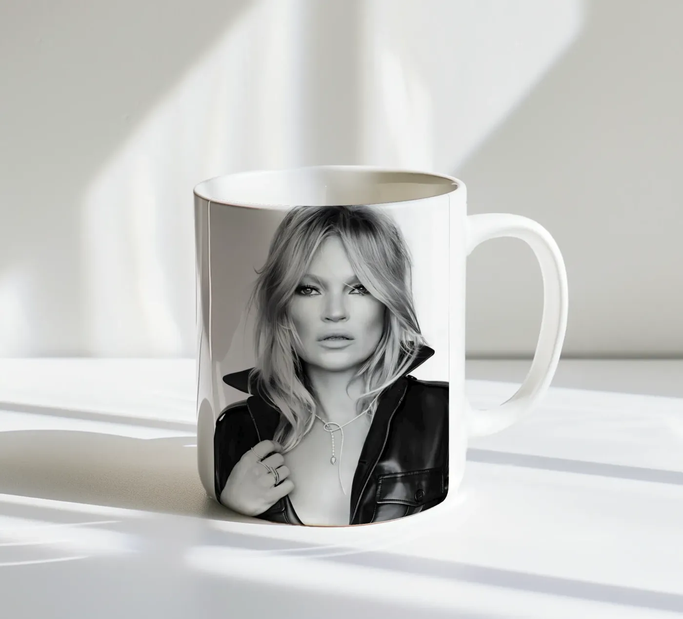 Unbuttoned Authority ceramic mug by vintage singer