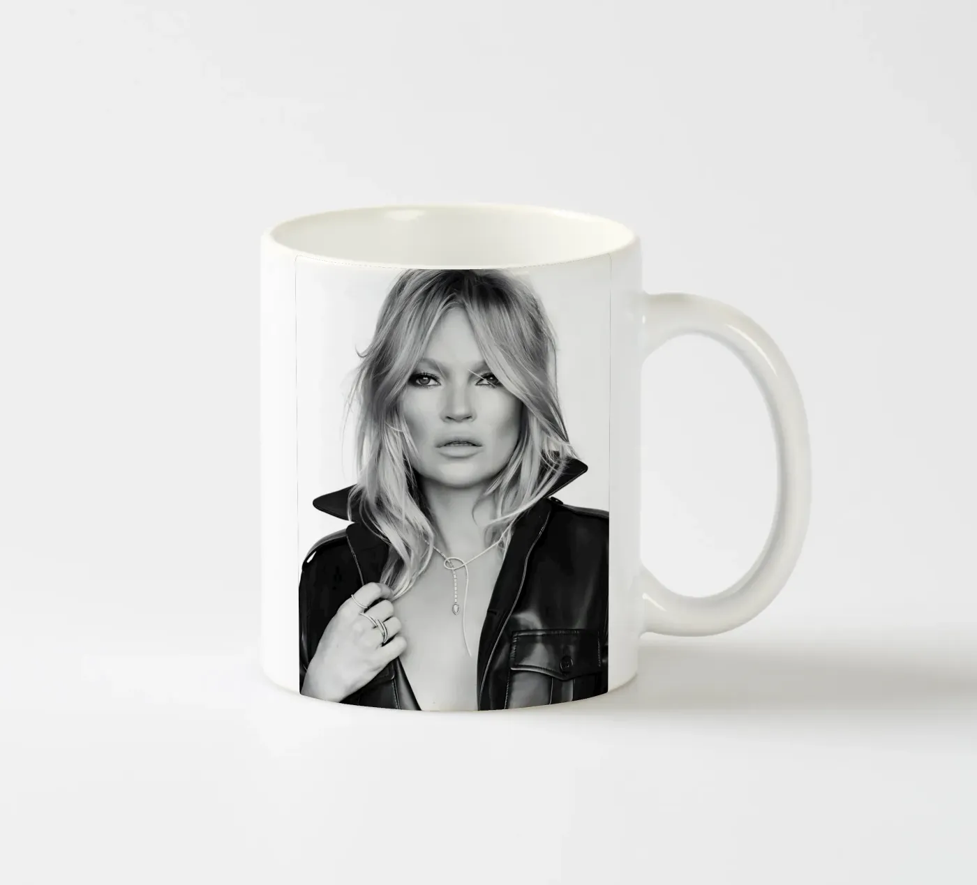 Unbuttoned Authority ceramic mug by vintage singer