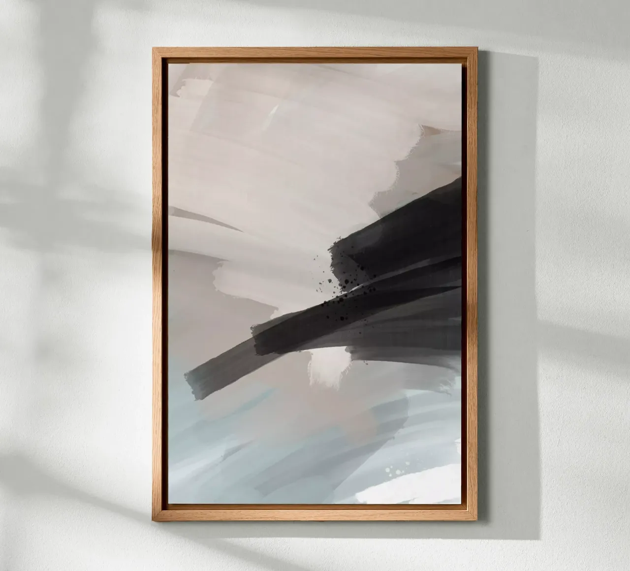 Zachte tinten abstract canvas met Baklijst van nileshkikuuchise