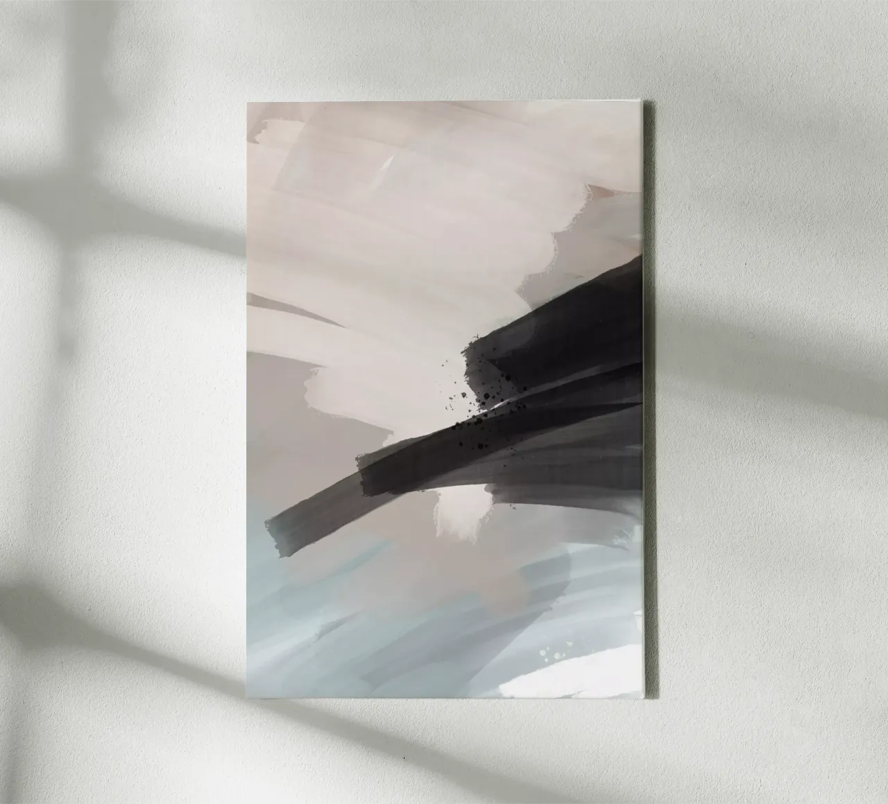 Zachte tinten abstract canvas met Baklijst van nileshkikuuchise