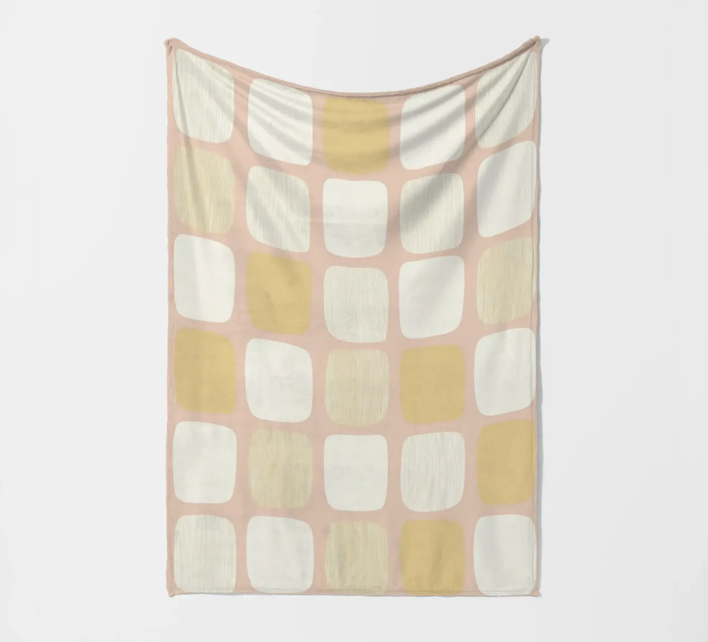 Blockmuster Harmony Fleecedecke von Carina Pop & Pastell