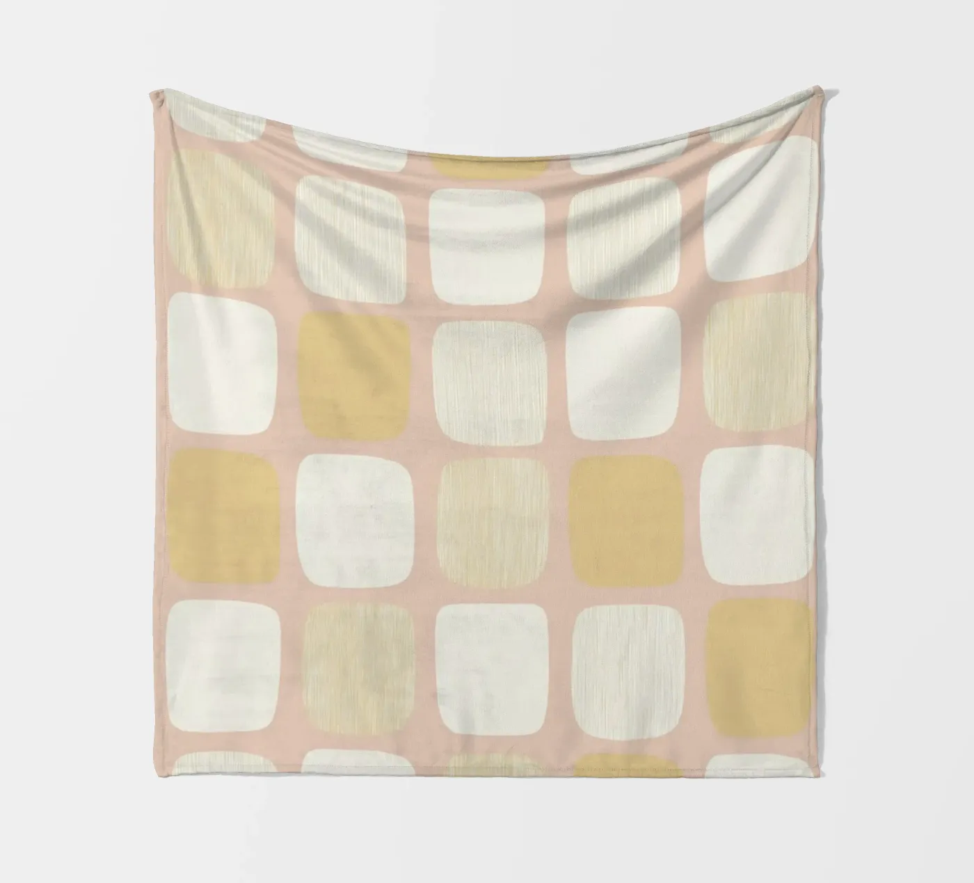 Blockmuster Harmony Fleecedecke von Carina Pop & Pastell