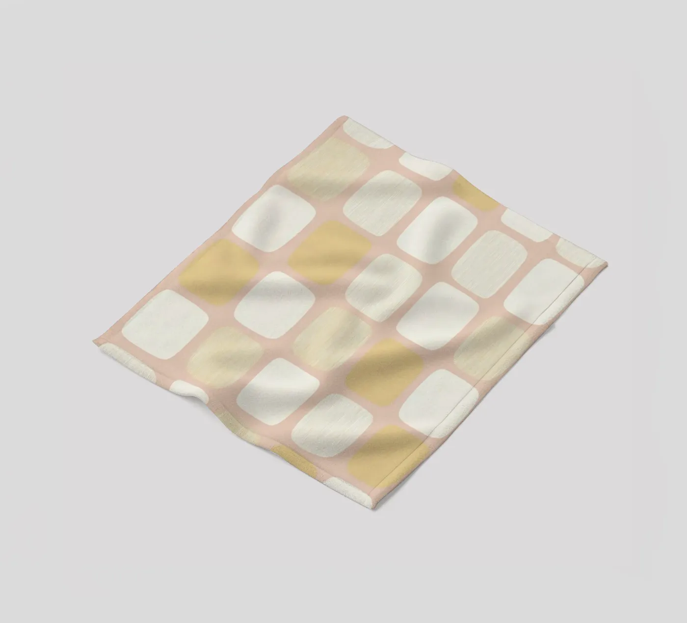 Blockmuster Harmony Fleecedecke von Carina Pop & Pastell