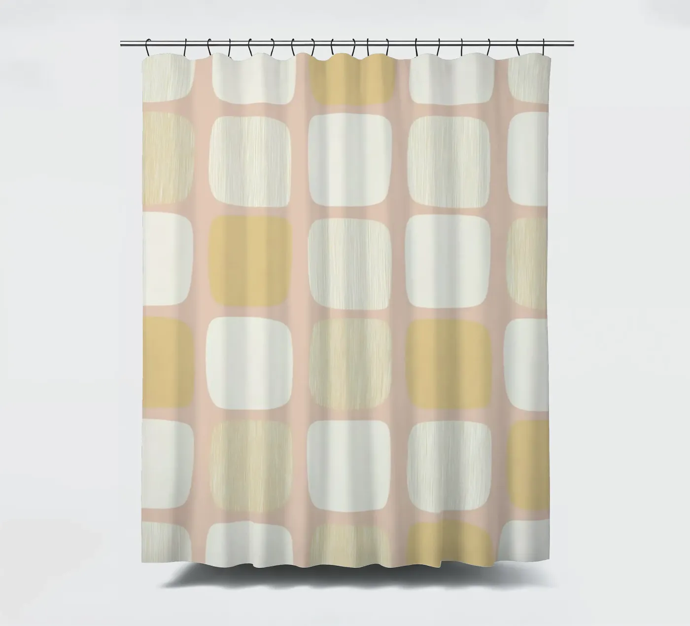 Blokpatroon Harmonie douchegordijn van Carina Pop & Pastell