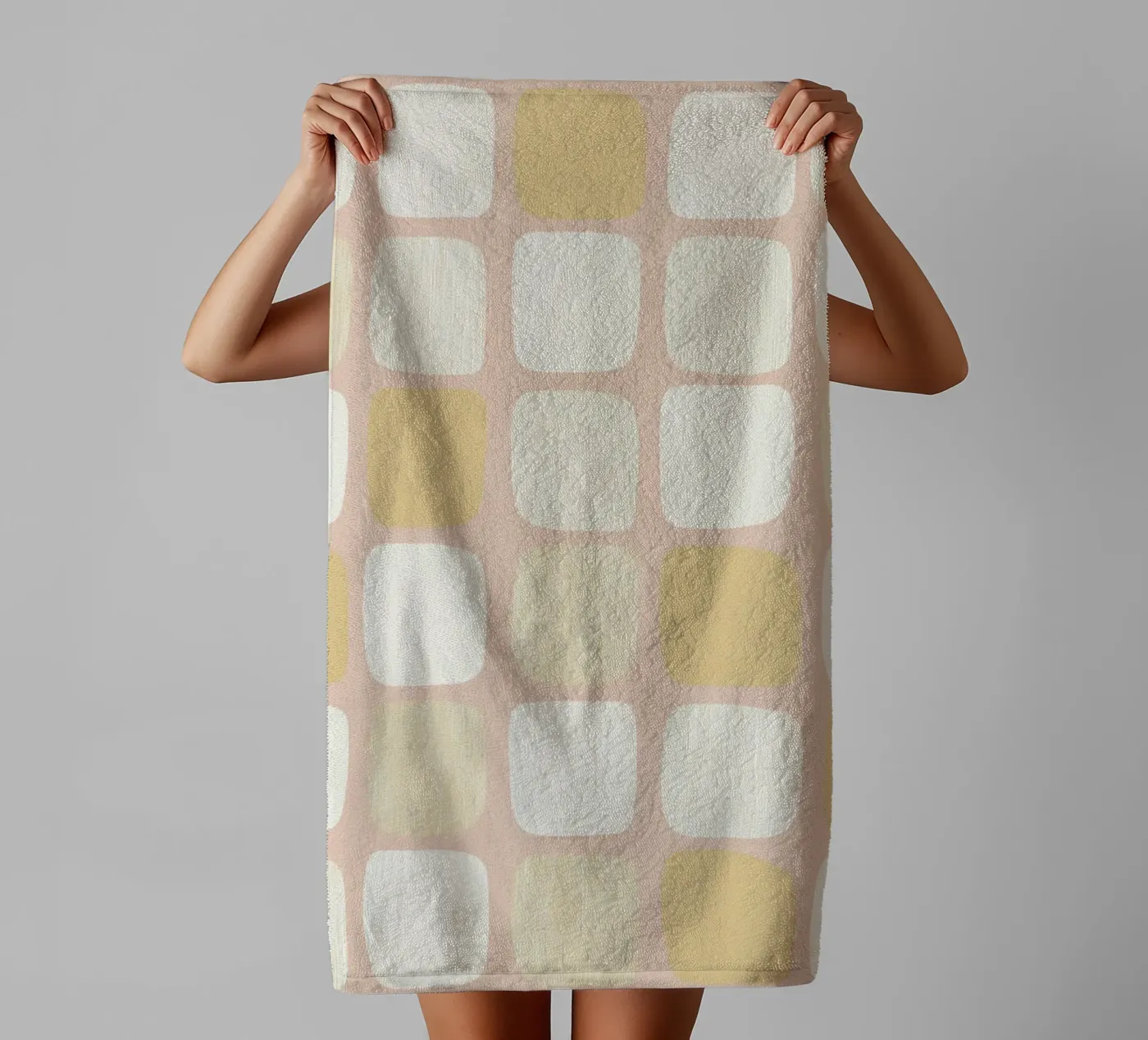 Block pattern Harmony towel by Carina Pop & Pastell