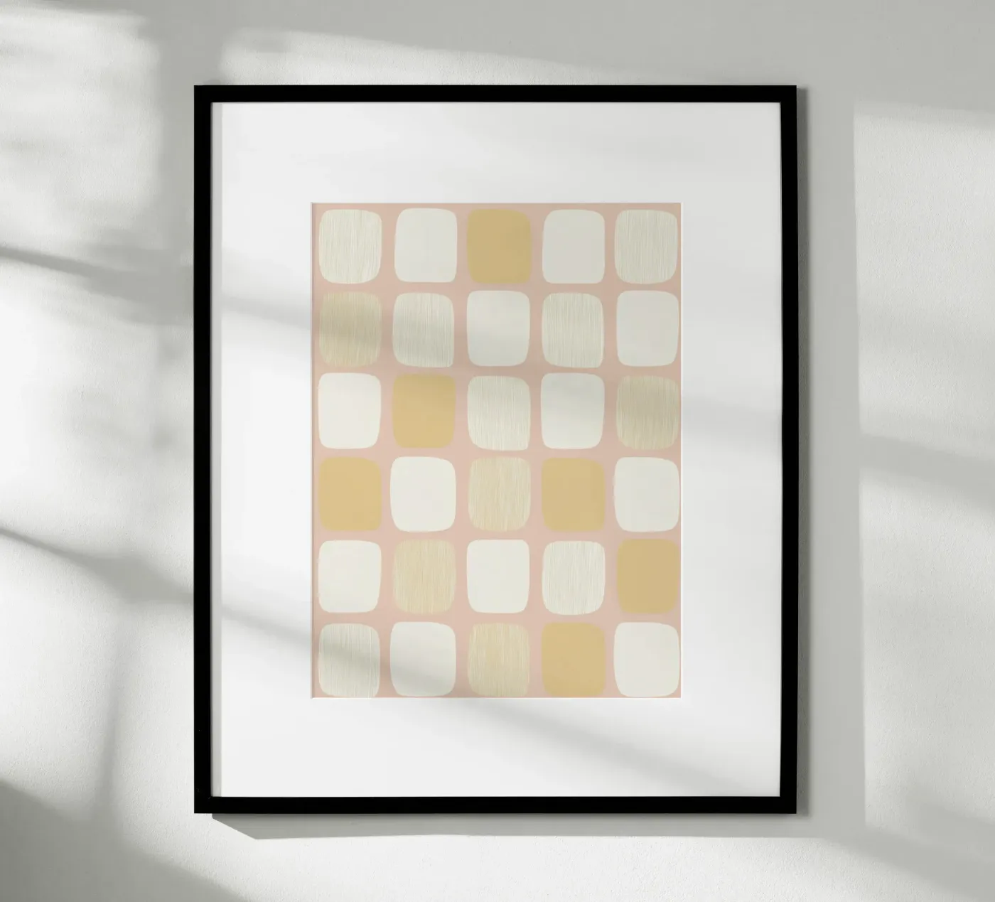 Blokpatroon Harmonie poster van Carina Pop & Pastell