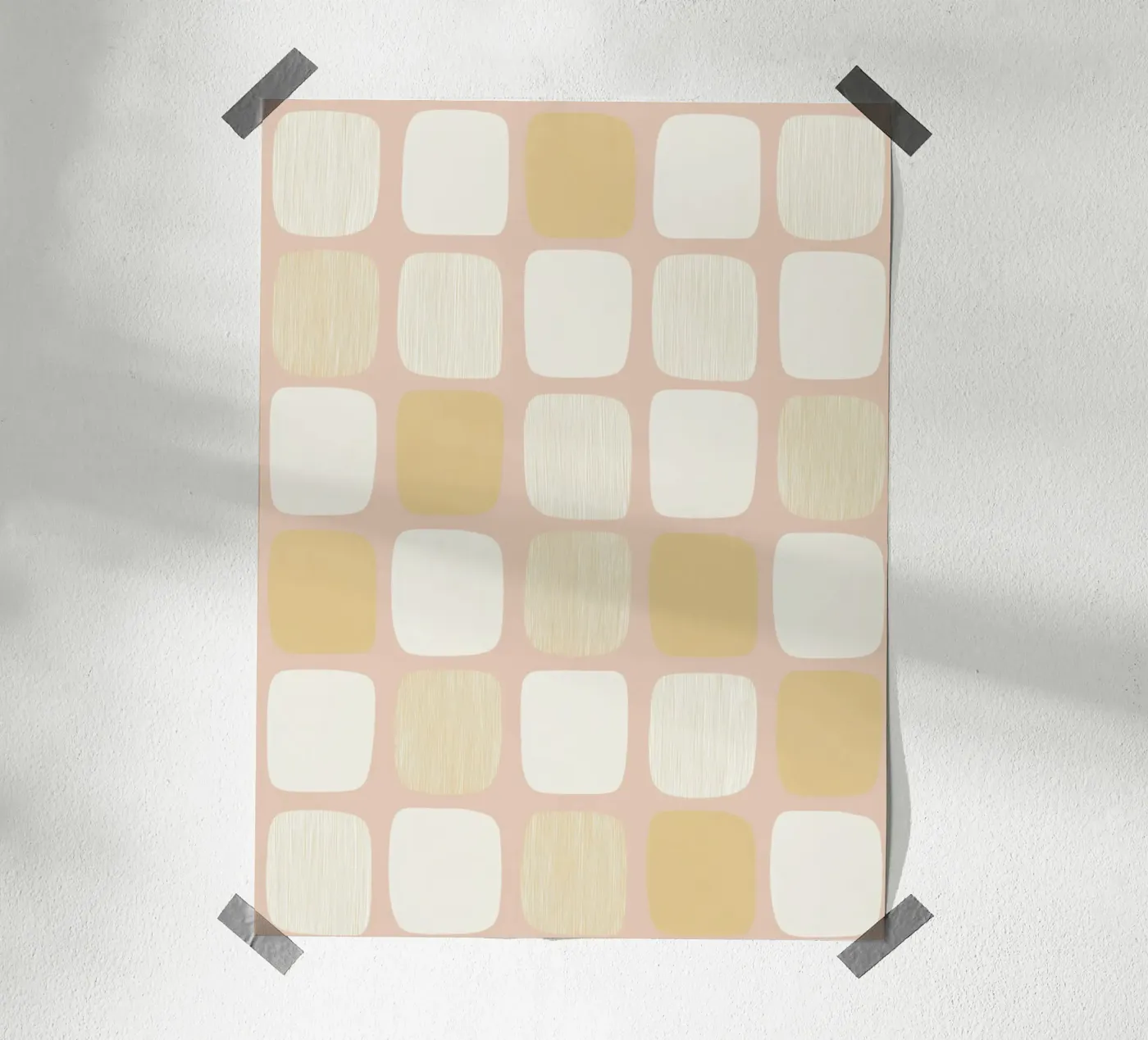 Blokpatroon Harmonie poster van Carina Pop & Pastell