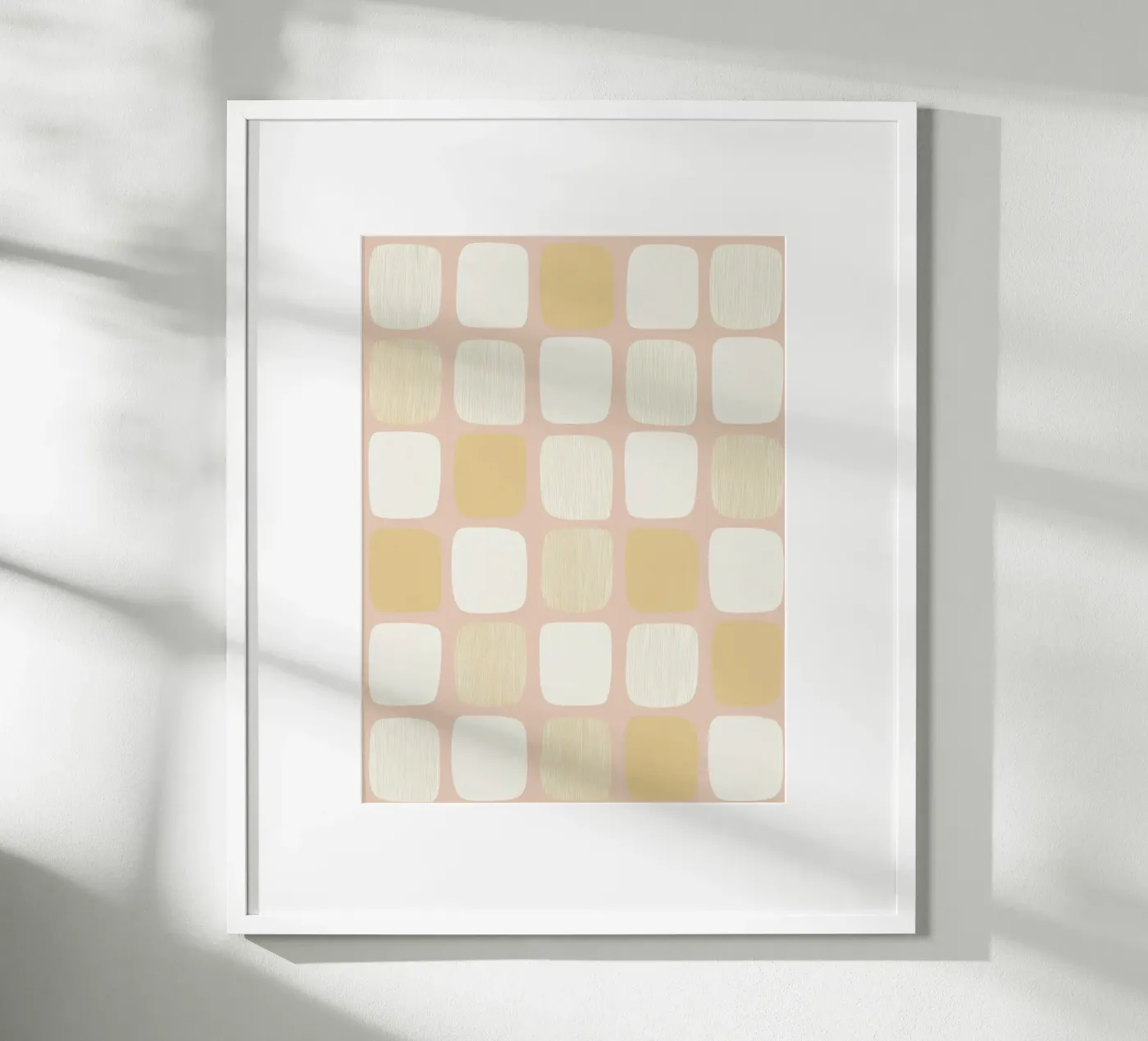 Blokpatroon Harmonie poster van Carina Pop & Pastell