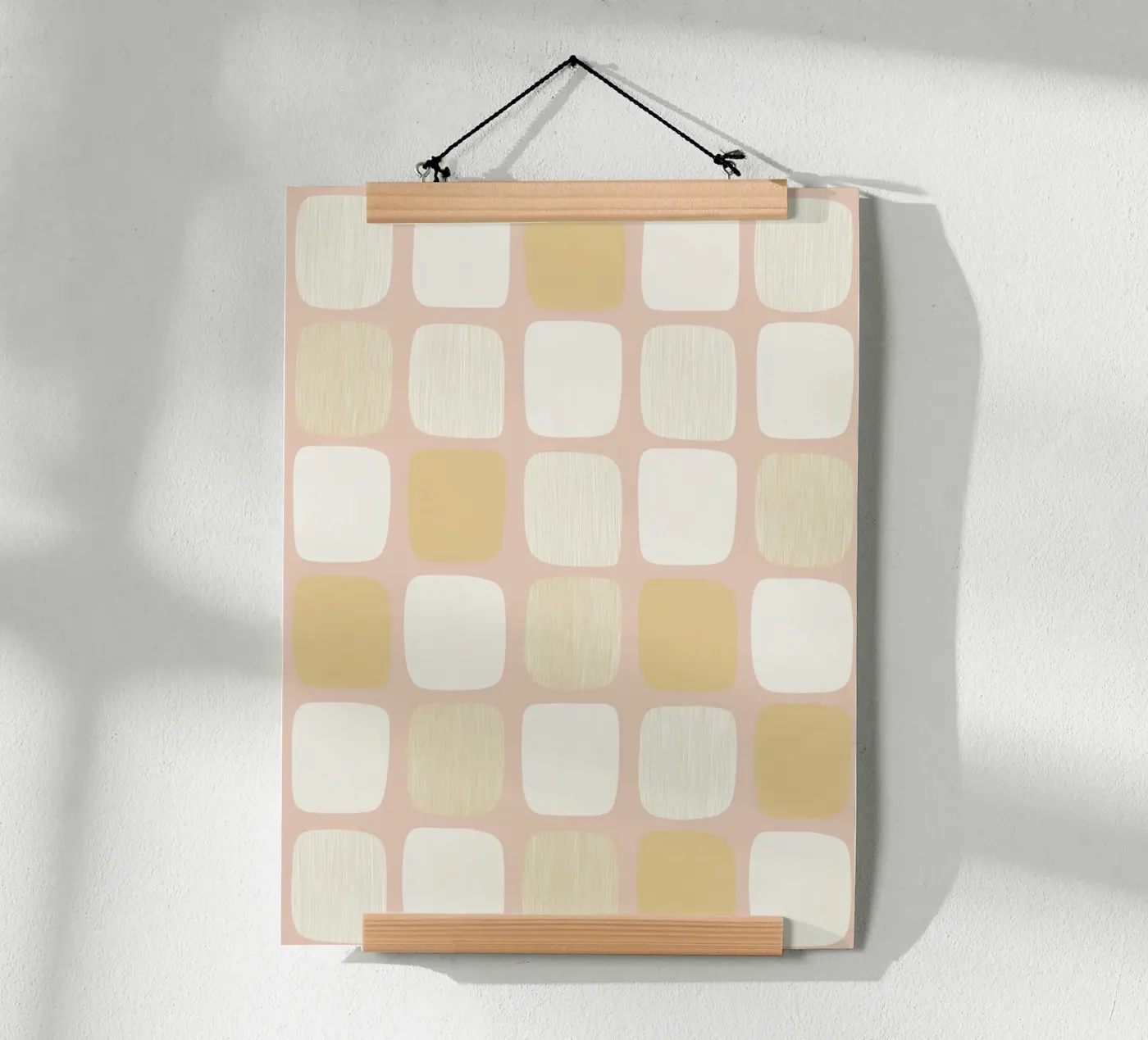 Blokpatroon Harmonie poster van Carina Pop & Pastell