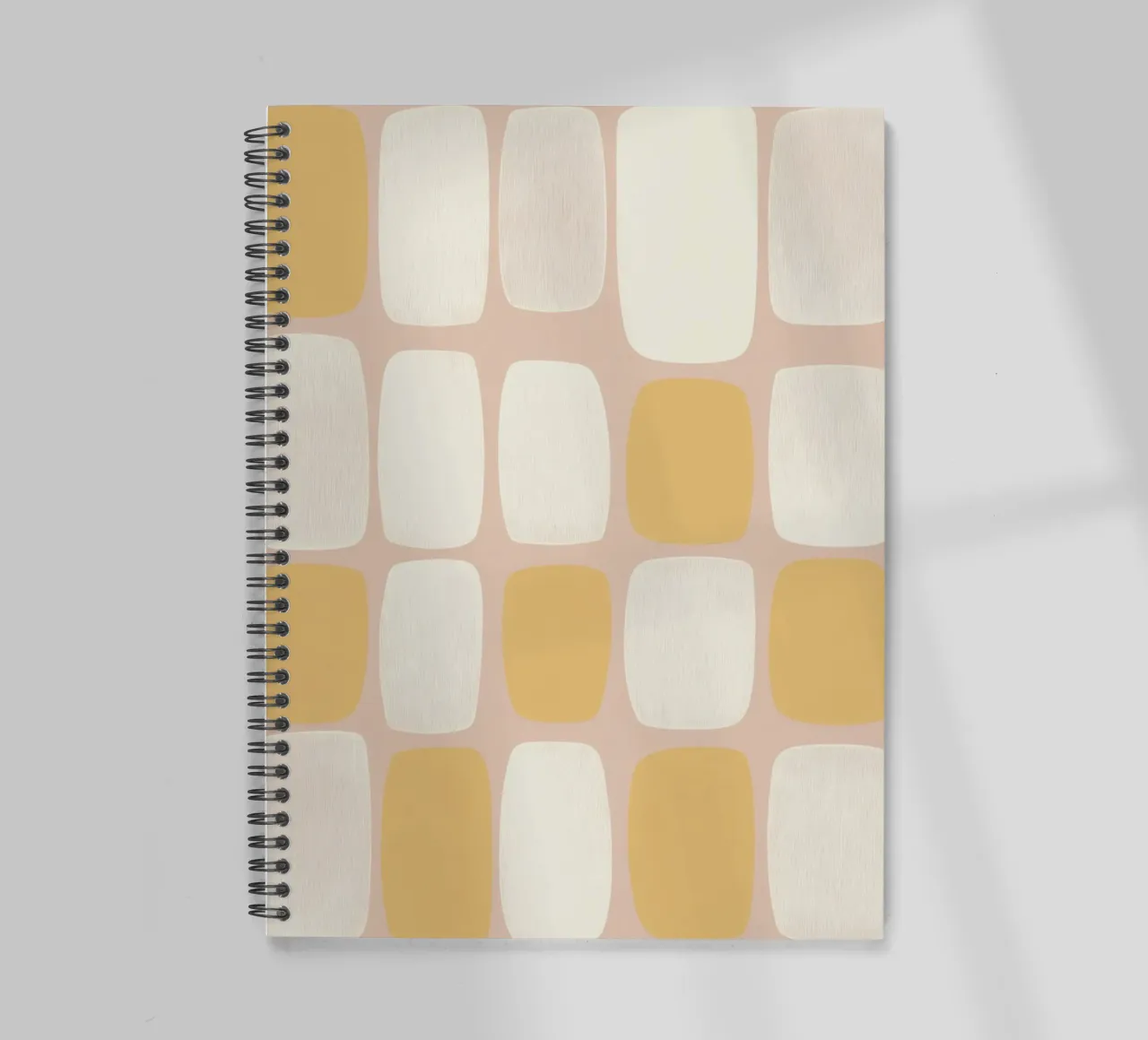 Block pattern of lightness spiral notebook by Carina Pop & Pastell