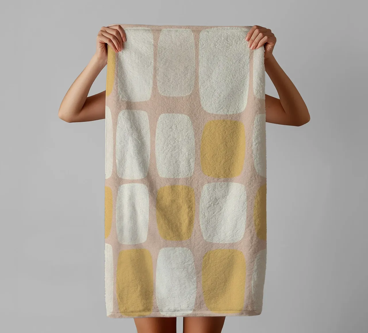 Block pattern of lightness towel by Carina Pop & Pastell