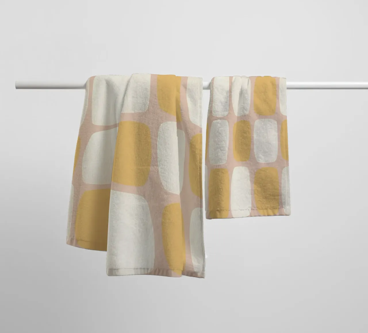 Block pattern of lightness towel by Carina Pop & Pastell