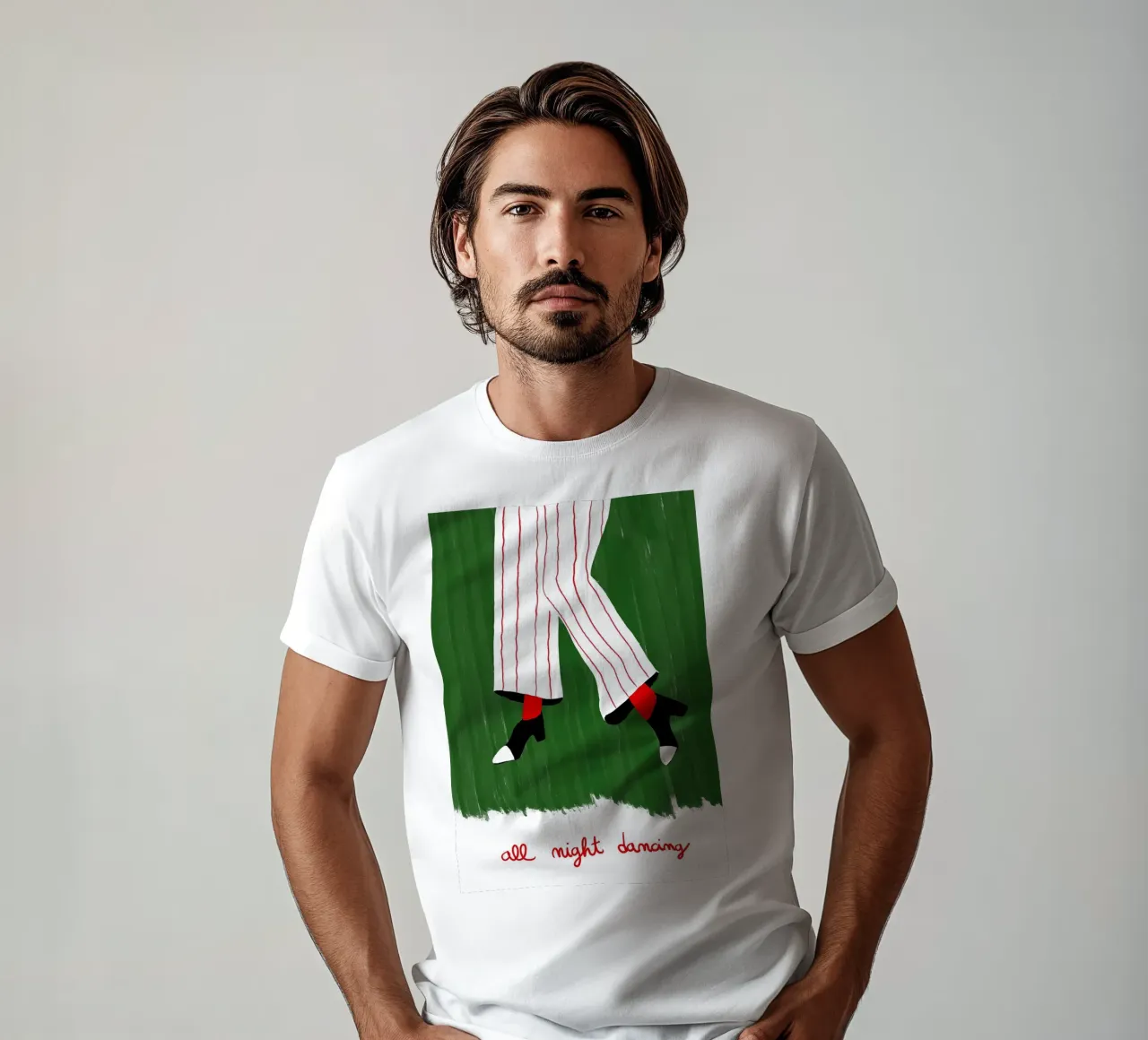 Illustrazione per ballare tutta la notte t-shirt da Tory