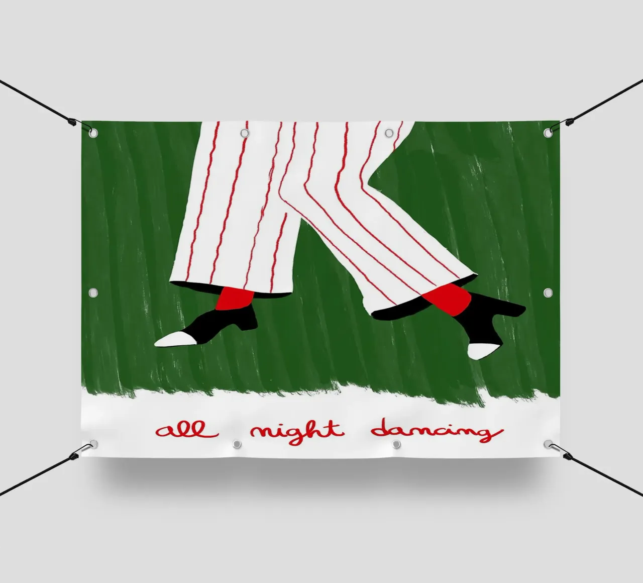 Illustrazione per ballare tutta la notte telo in pvc da Tory