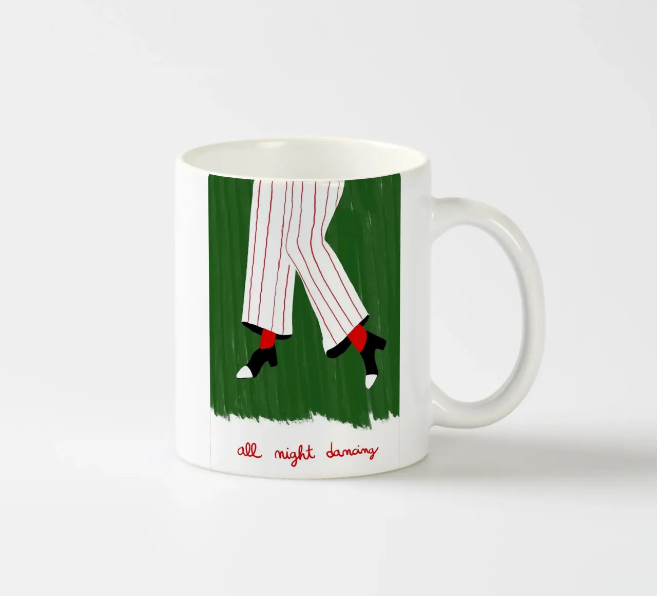 Illustrazione per ballare tutta la notte tazza in ceramica da Tory