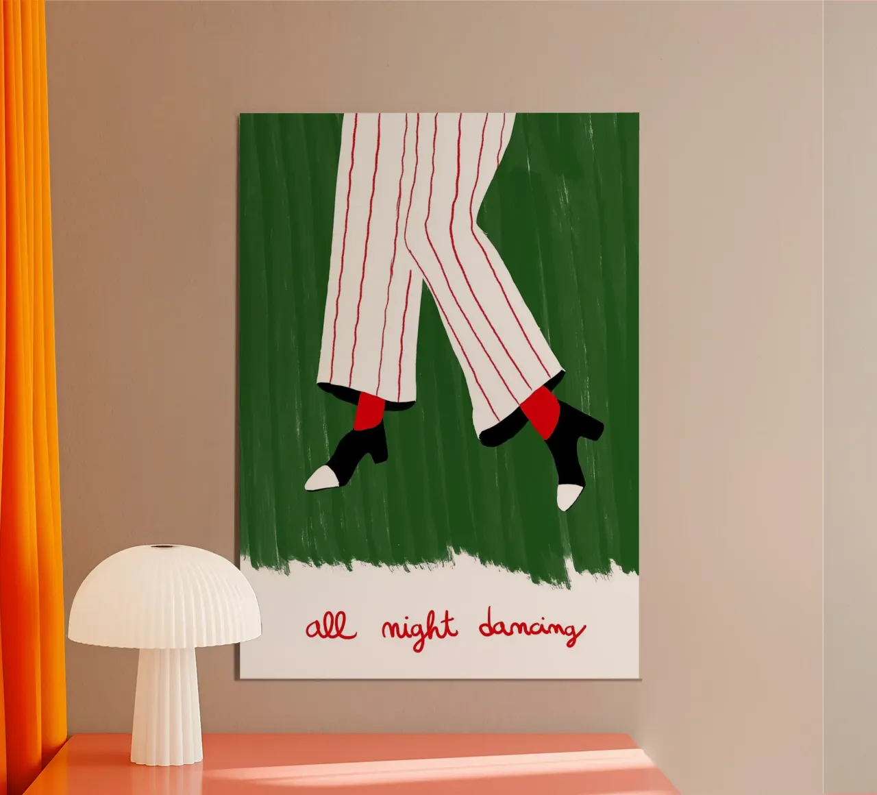 Illustrazione per ballare tutta la notte alluminio dibond da Tory