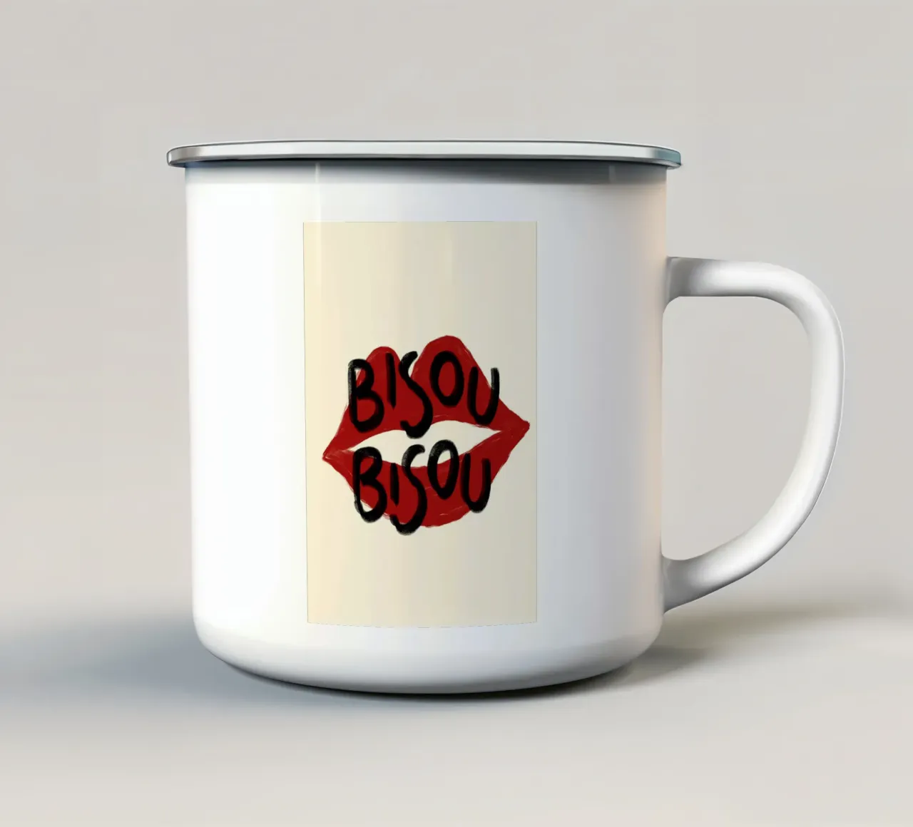 Arte delle labbra Bisou tazza in smalto da Tory