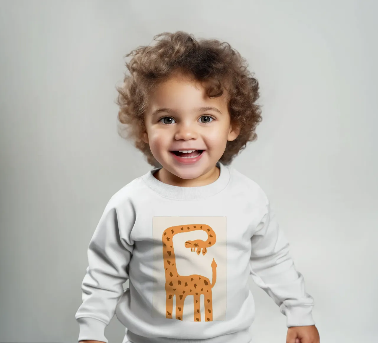 Giraffa a cartoni animati con collo arricciato felpa neonato da Tory