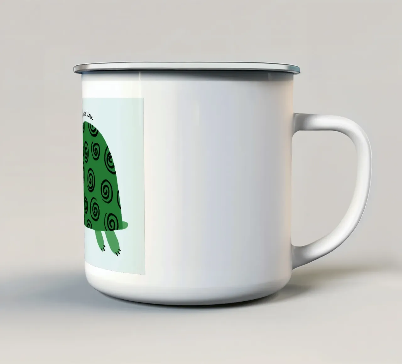 Tartaruga cartone animato con occhiali da sole illustrazione tazza in smalto da Tory