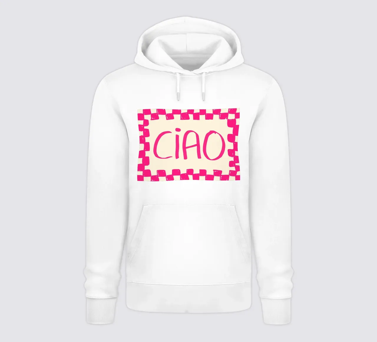 Telaio a scacchi Ciao Pink felpa con cappuccio da Tory