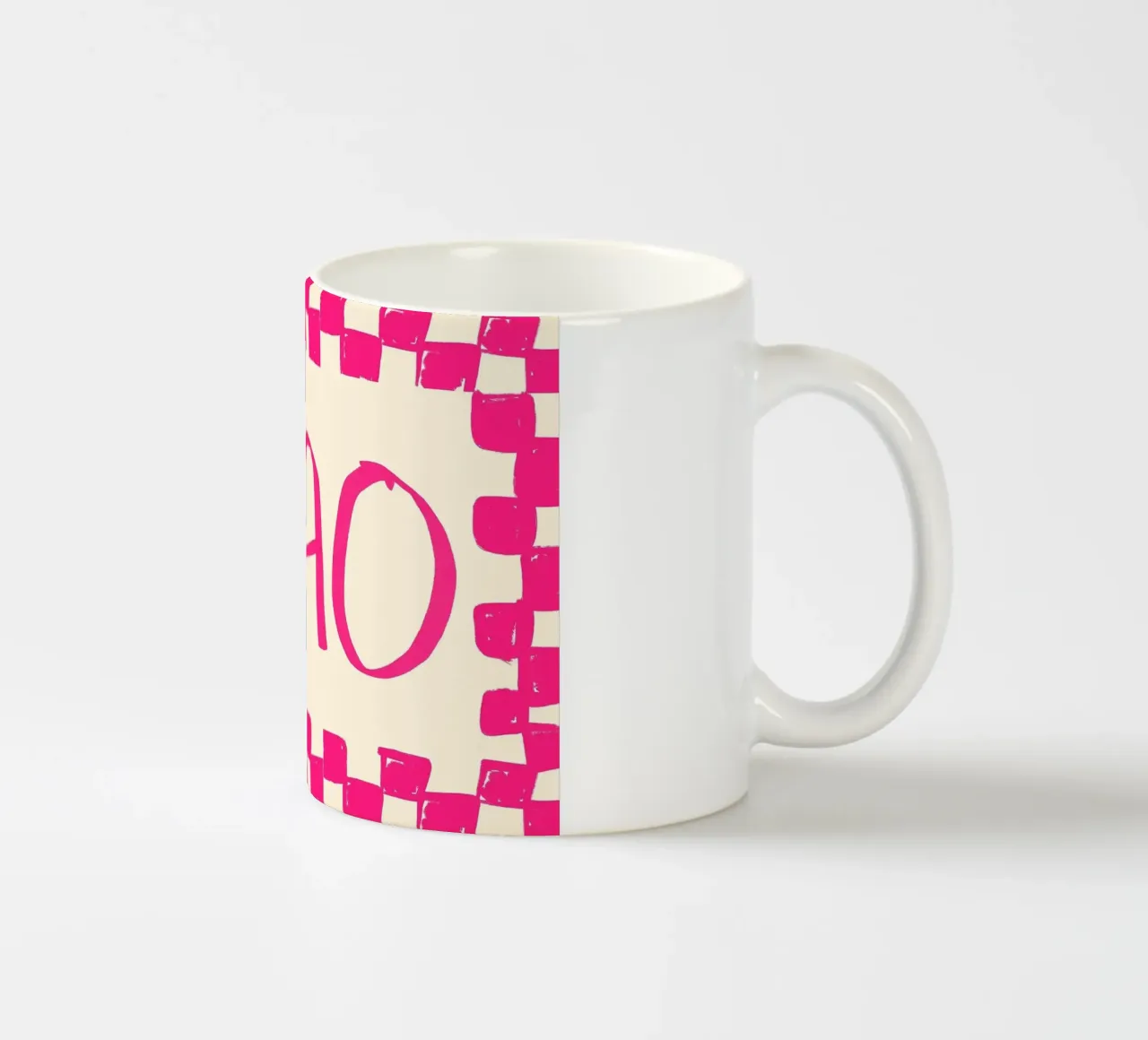 Telaio a scacchi Ciao Pink tazza in ceramica da Tory