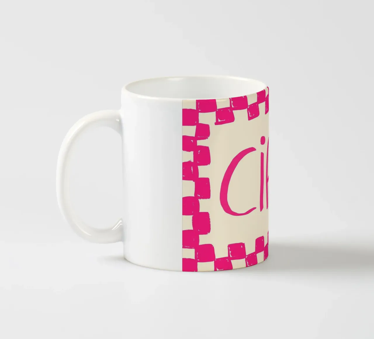 Telaio a scacchi Ciao Pink tazza in ceramica da Tory